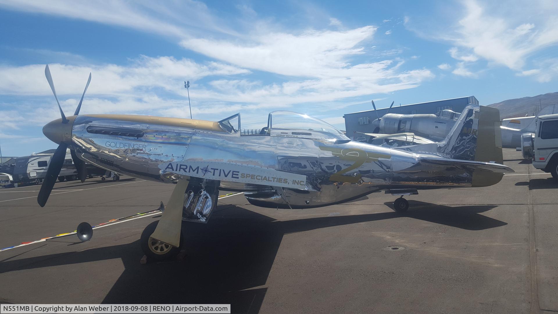 N551MB, 1944 North American P-51D Mustang C/N 44-13253, Taken at Reno/Stead on September 8 2018.