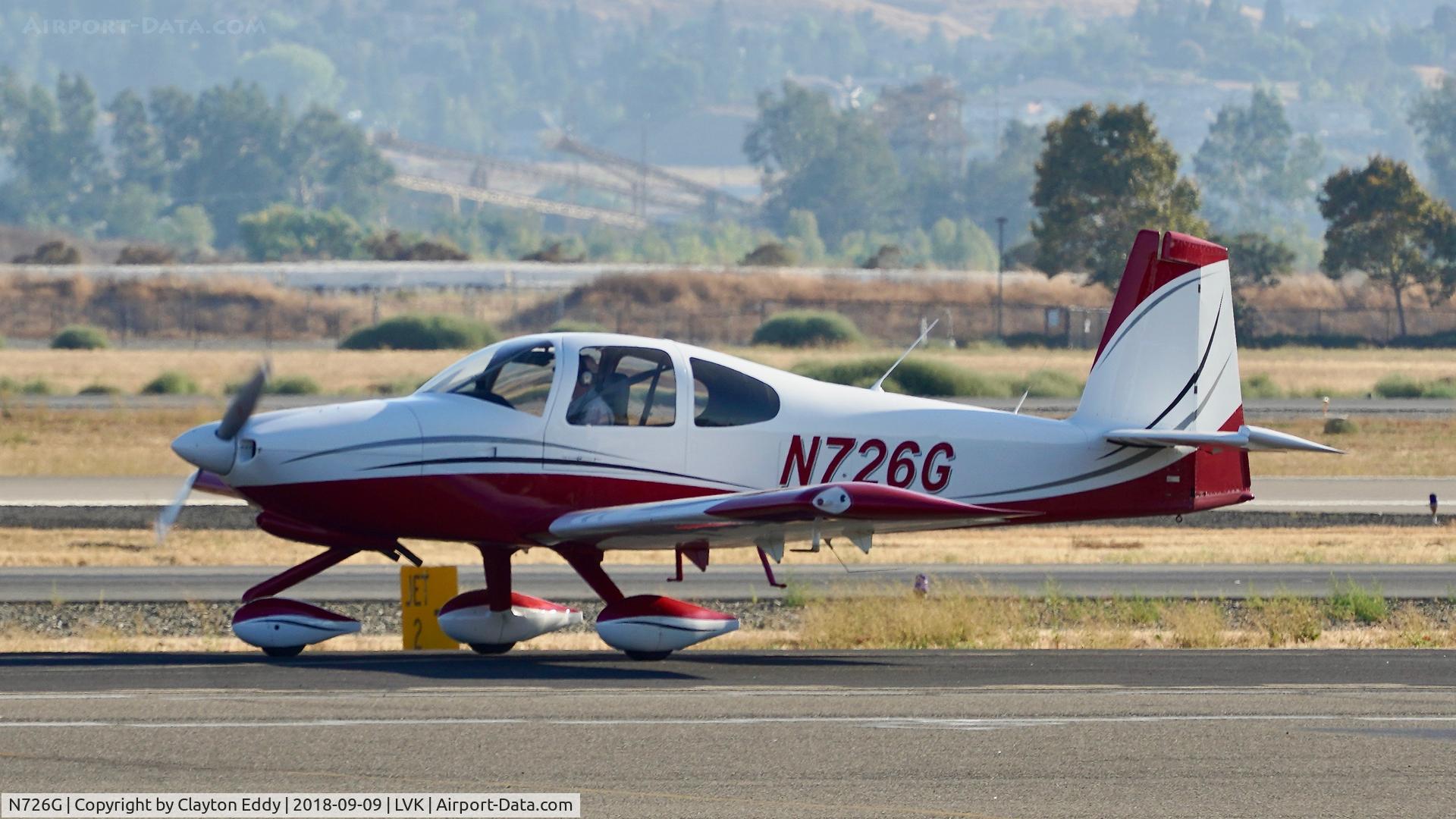N726G, Vans RV-10 C/N 40746, Livermore Airport California 2018.