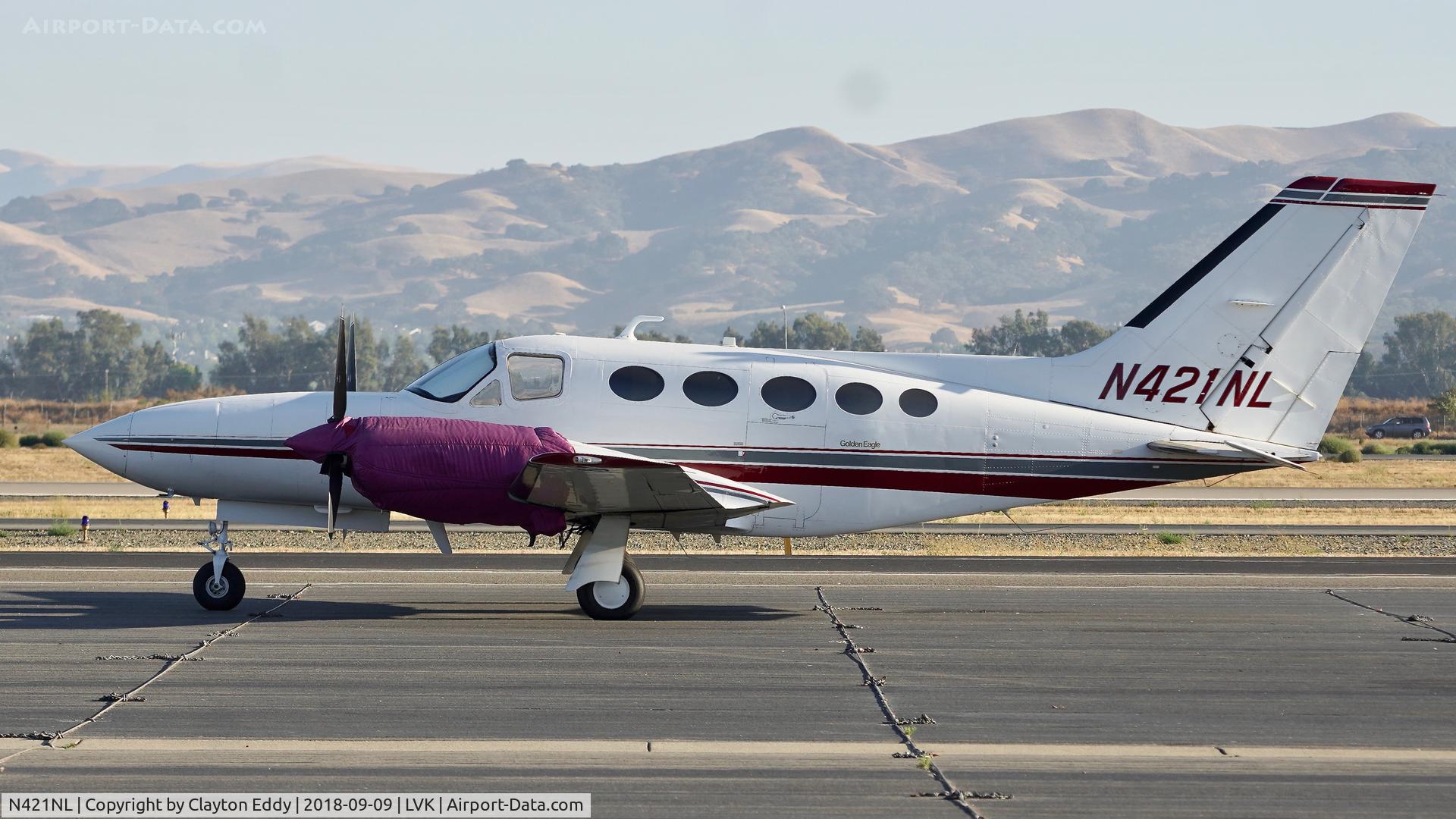N421NL, 1977 Cessna 421C Golden Eagle C/N 421C0434, Livermore Airport California 2018.