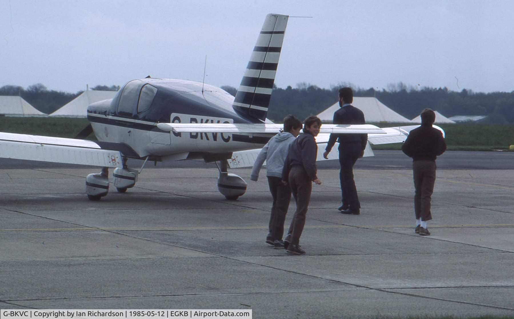 G-BKVC, 1983 Socata TB-9 Tampico C/N 372, Scout Air Experience day at Biggen Hill, May 1985.