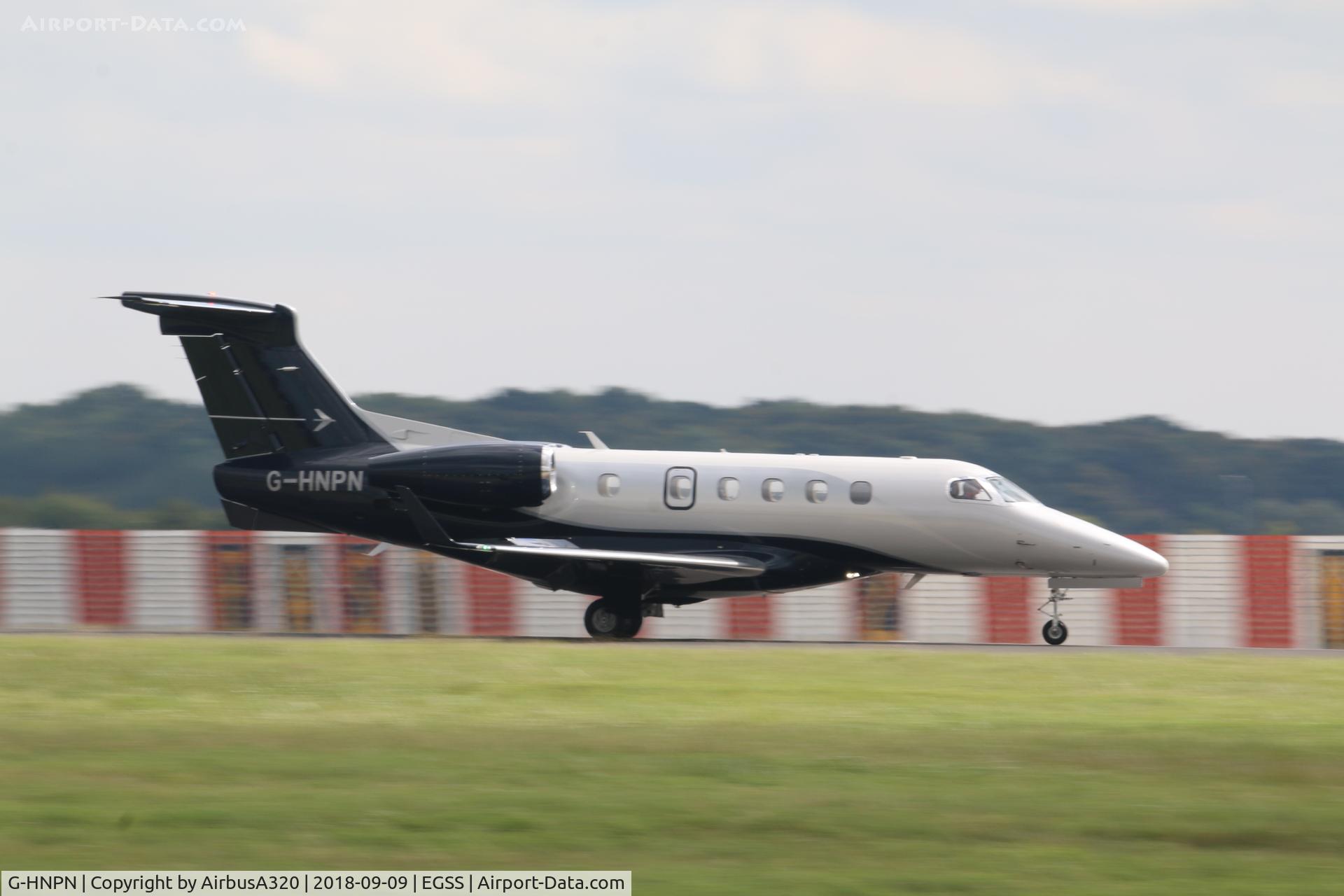 G-HNPN, 2015 Embraer EMB-505 Phenom 300 C/N 50500276, Arriving at STN