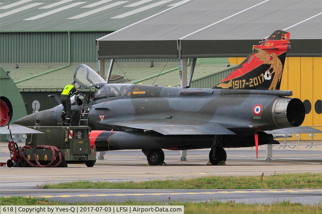 618, Dassault Mirage 2000D C/N 417, Dassault Mirage 2000D, Flight line, St Dizier-Robinson Air Base 113 (LFSI)