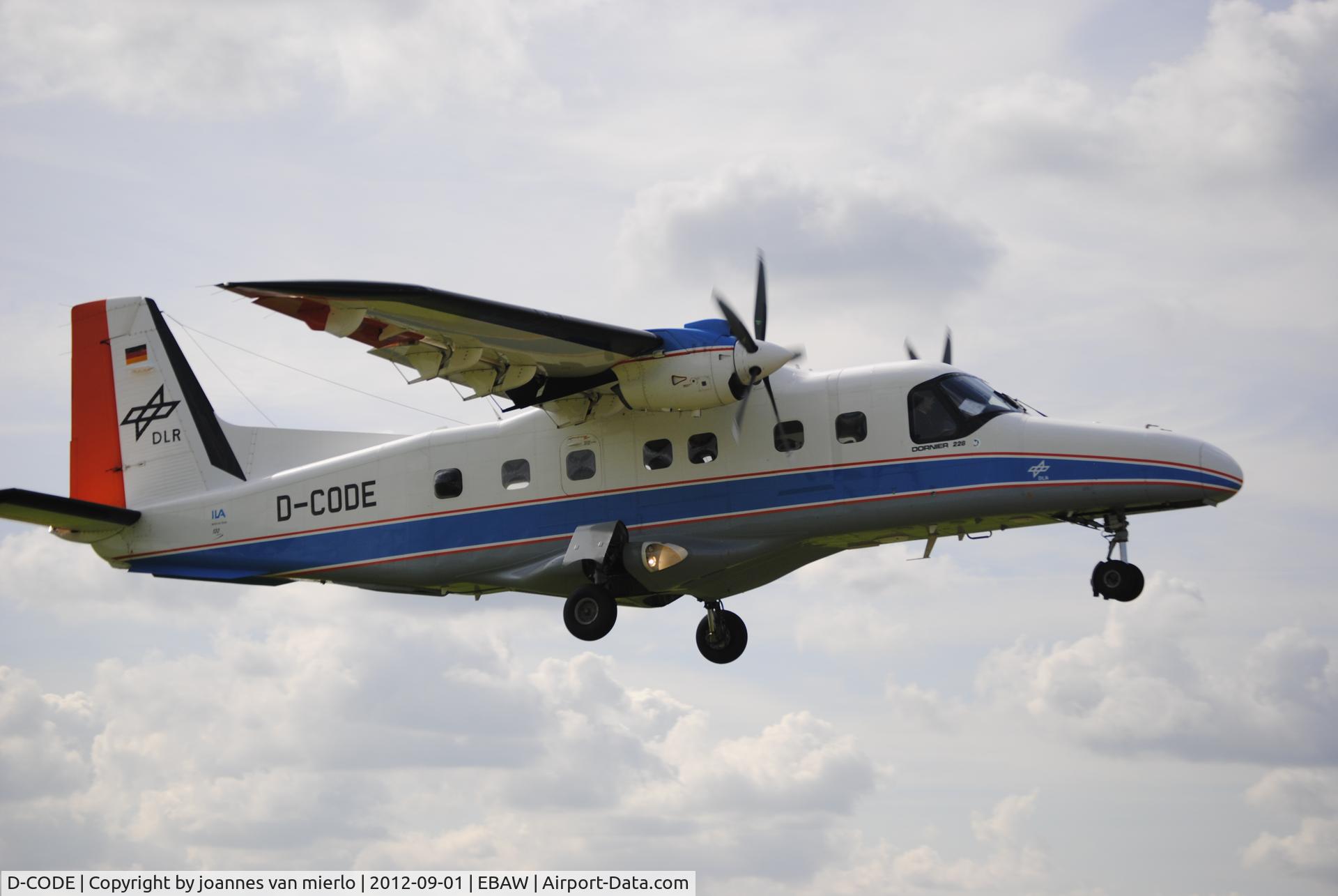 D-CODE, 1986 Dornier 228-101 C/N 7083, Landing EBAW 2012