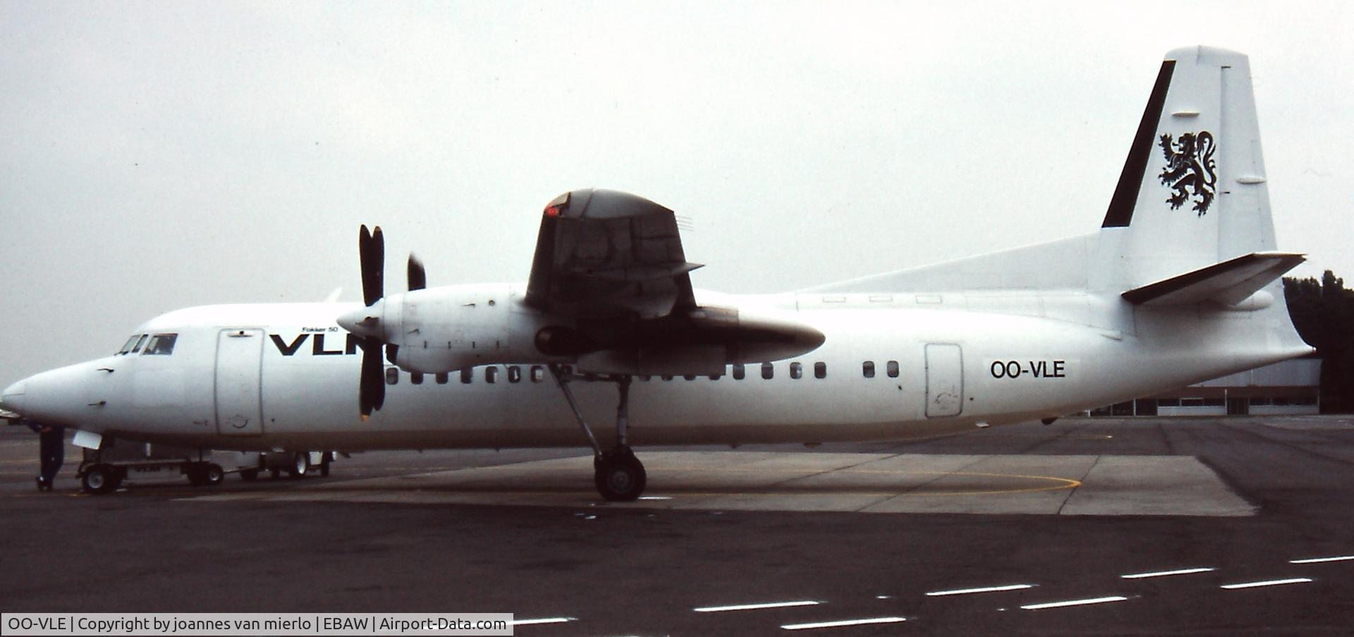 OO-VLE, 1988 Fokker 50 C/N 20132, EBAW '80s