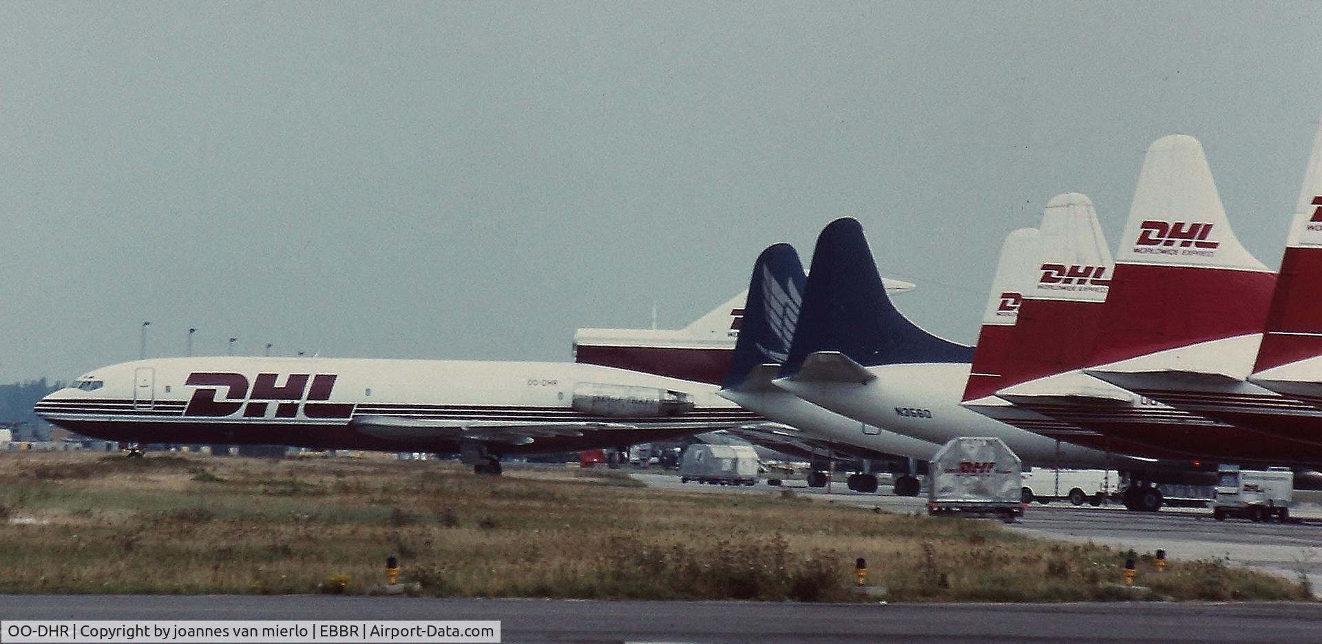 OO-DHR, 1967 Boeing 727-35(F) C/N 19834, BRUSSELS DHL HUB '80s