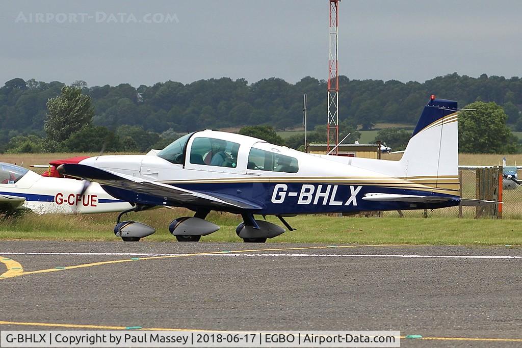 G-BHLX, 1977 Grumman American AA-5B Tiger C/N AA5B-0573, Project Propeller Day. Ex:-OY-GAR.