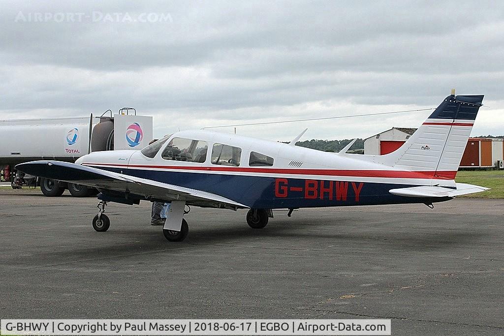 G-BHWY, 1973 Piper PA-28R-200-2 Cherokee Arrow II C/N 28R-7435059, Project Propeller Day. Ex:-N56904.