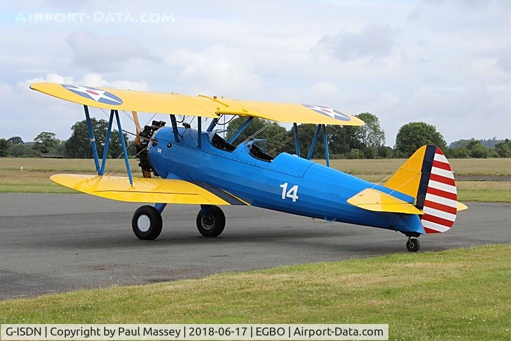 G-ISDN, 1941 Boeing N2S-3 Kaydet C/N 75-1263, Project Propeller Day. Painted in U.S.A.A.C. code 14.Ex:-N4197X,XB-WOV.