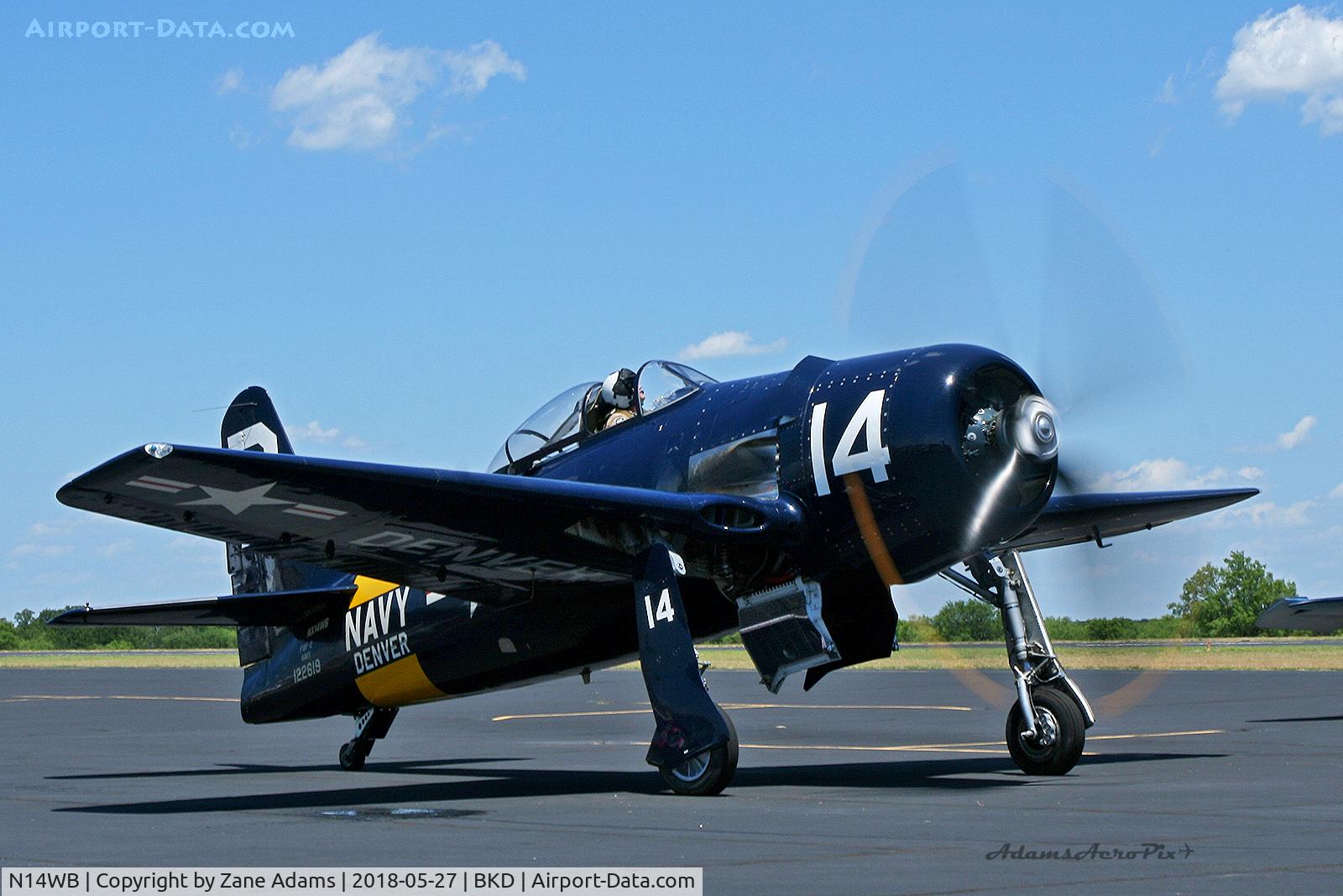 N14WB, Grumman F8F-2 (G58) Bearcat C/N D.1148, At the 2018 Breckenridge Airshow