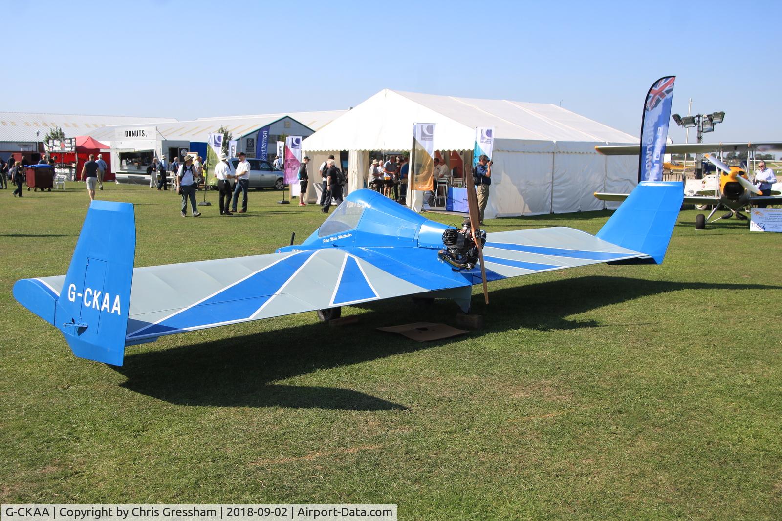 G-CKAA, 2017 Whittaker MW9 Plank C/N 001, Seen at the LAA National Rally Sywell 2018.
Somewhat longer span than the original
