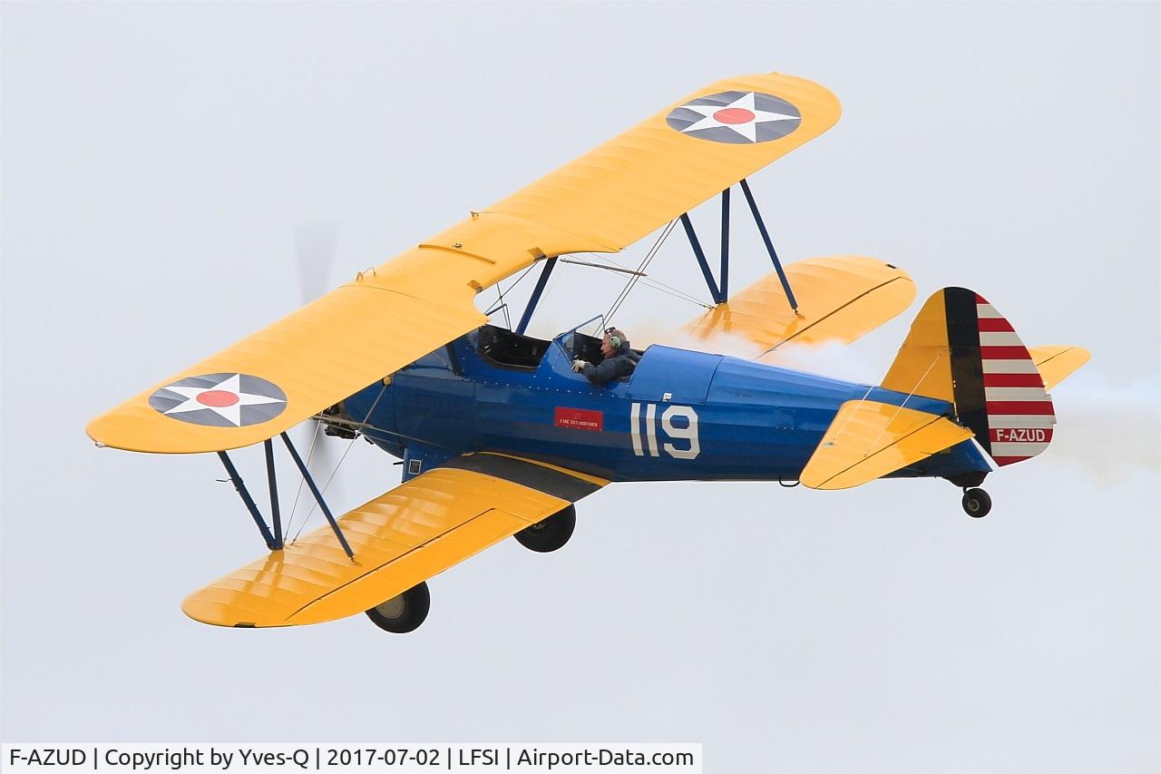 F-AZUD, 1941 Boeing A75N1 (PT-17) C/N 75-1606, Boeing A75N1, On display, St Dizier-Robinson Air Base 113 (LFSI) Open day 2017