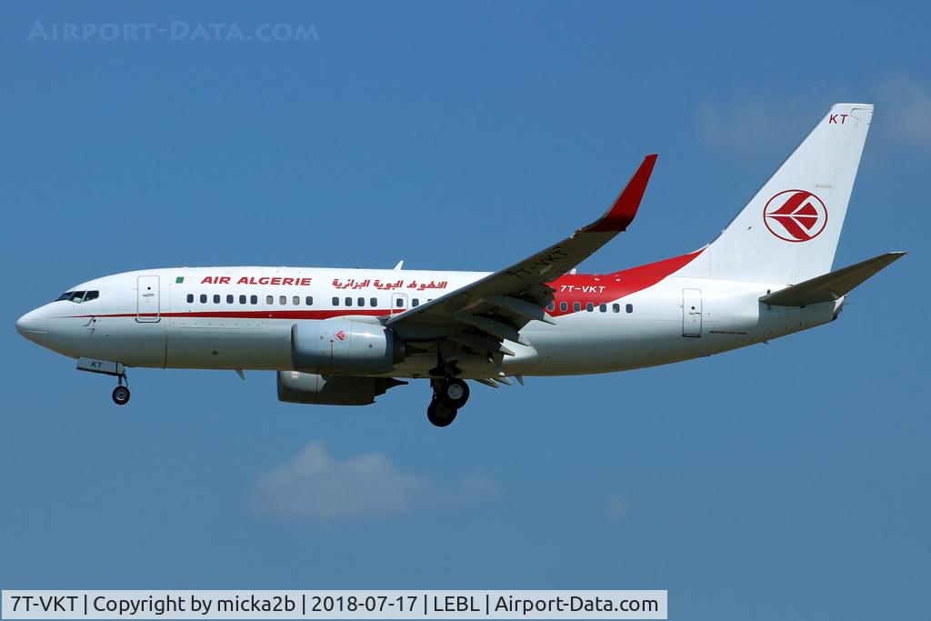 7T-VKT, 2016 Boeing 737-7D6C C/N 61341 / 6060, Landing