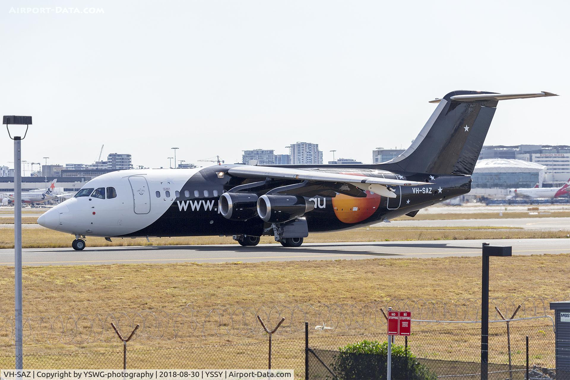 VH-SAZ, 1989 British Aerospace BAe.146-200QC Quick Change C/N E2148, Pionair Australia (VH-SAZ) BAe 146-200QC at Sydney Airport