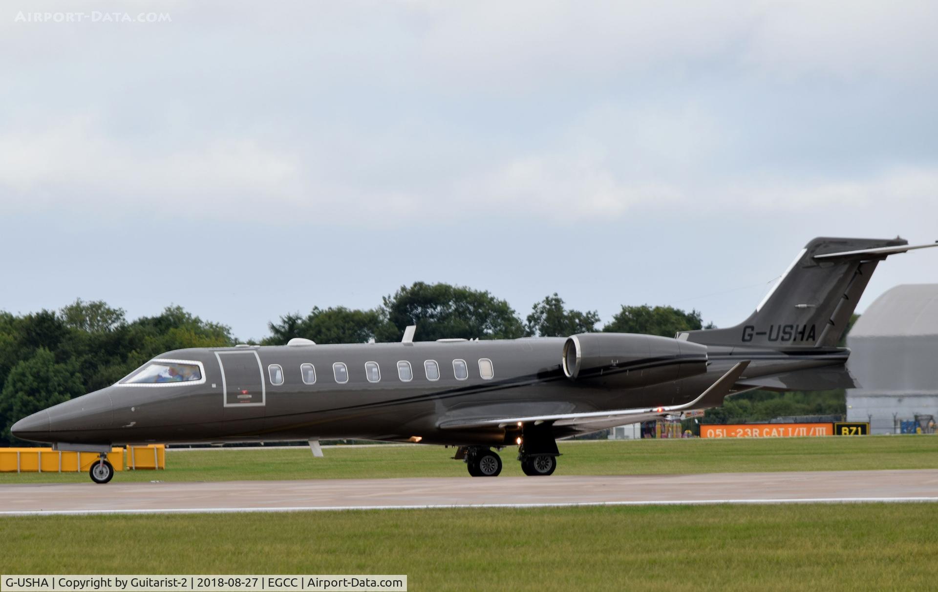 G-USHA, 2016 Learjet 75 C/N 45-535, At Manchester