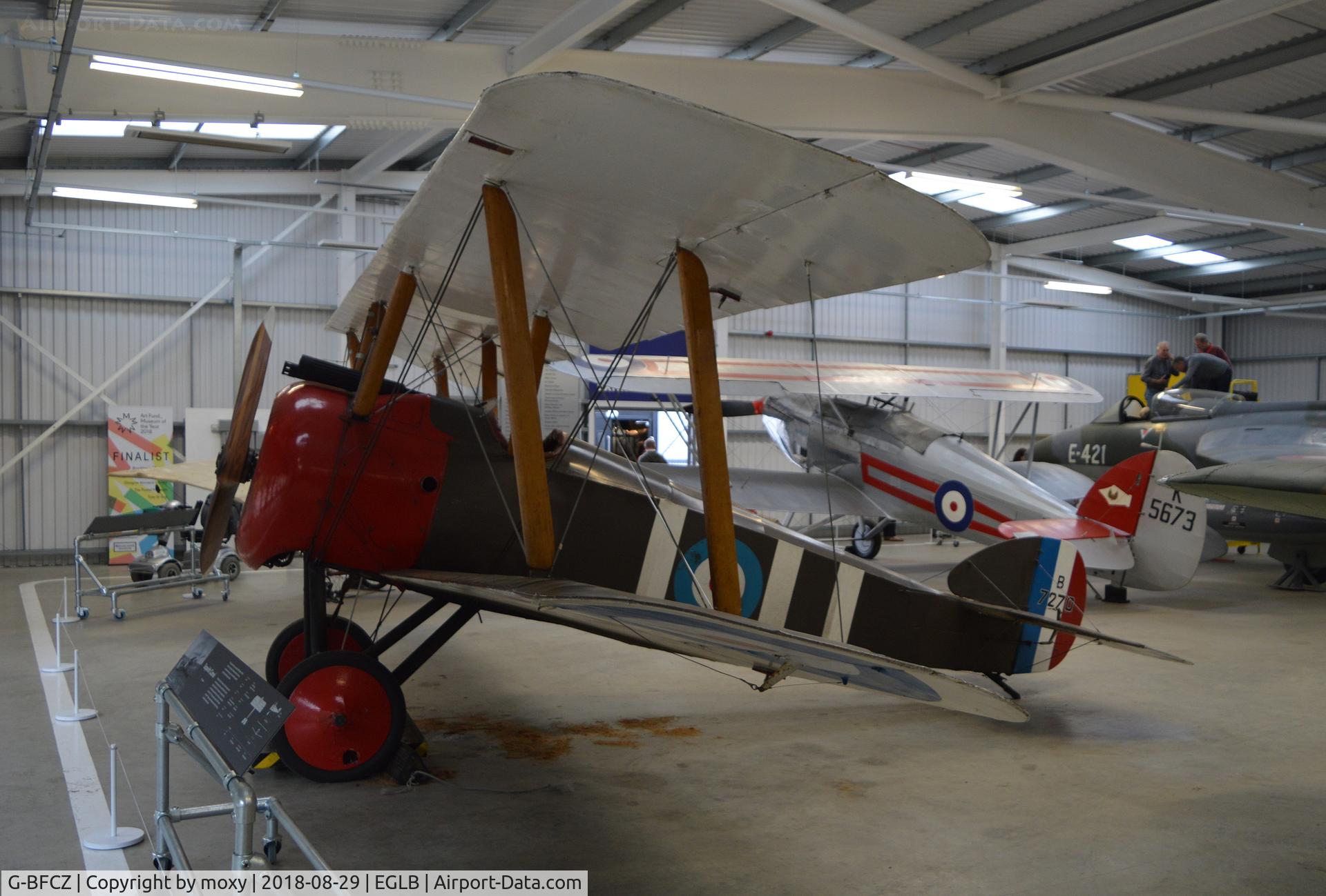 G-BFCZ, 1977 Sopwith F.1 Camel Replica C/N WA2, 1977 Sopwith F.1 Camel Replica at Brooklands.