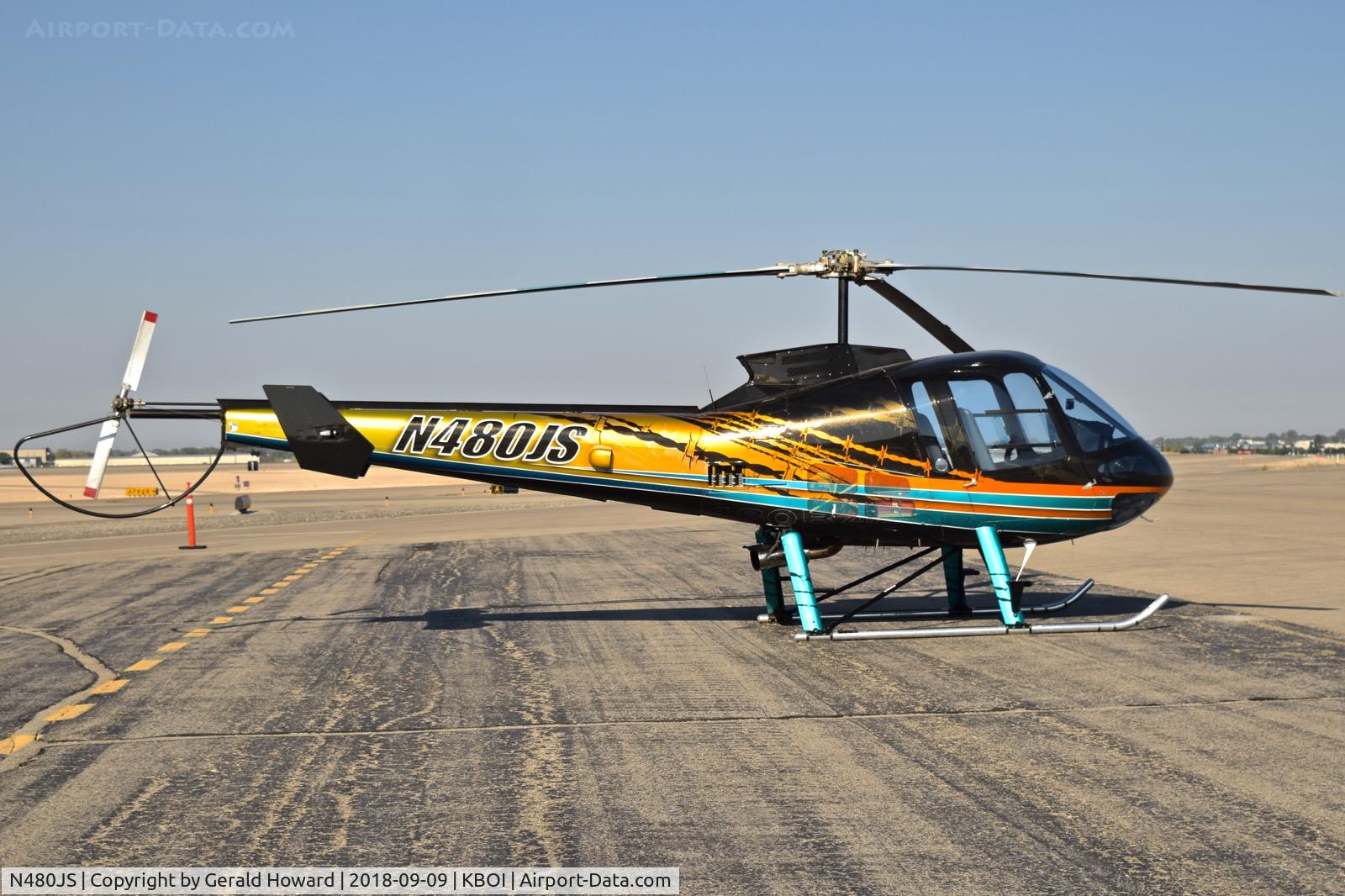 N480JS, 2008 Enstrom 480B C/N 5125, Parked on the north GA ramp.