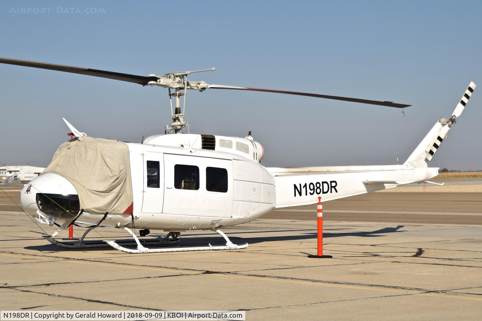 N198DR, 1970 Bell UH-1H Iroquois C/N 12721, Parked on the south GA ramp.