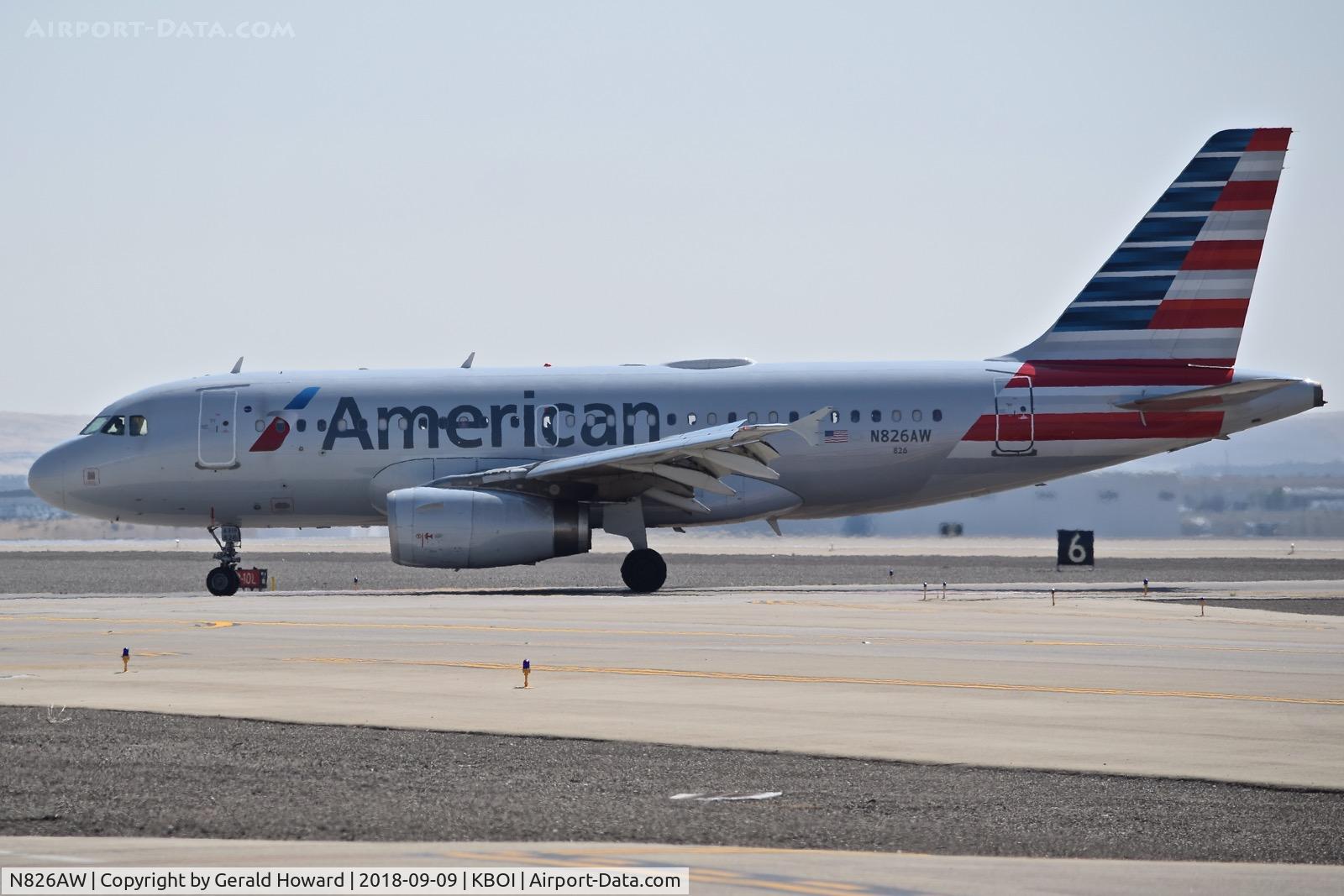N826AW, 2001 Airbus A319-132 C/N 1534, Turning off RWY 28R for the gate.