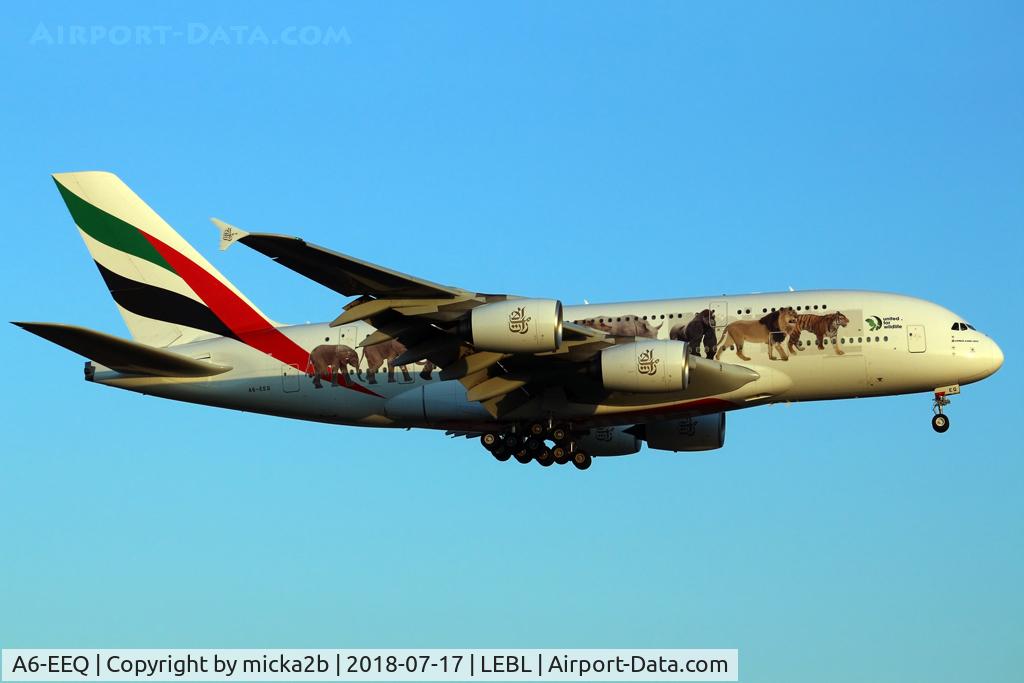 A6-EEQ, 2013 Airbus A380-861 C/N 141, Landing