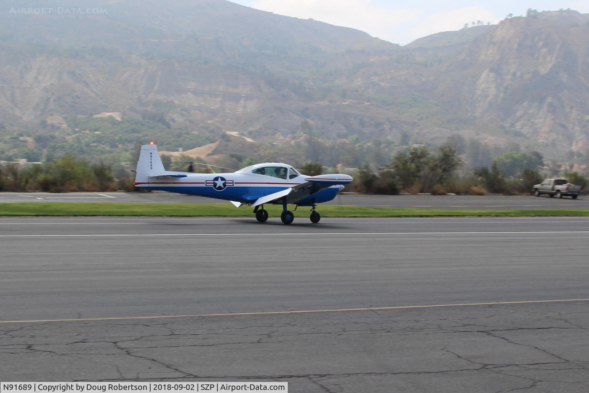 N91689, 1946 North American Navion (NA-145) C/N NAV-4-431, 1946 North American NAVION, Continental E225 Upgrade, Young Eagles flight, landing roll Rwy 22