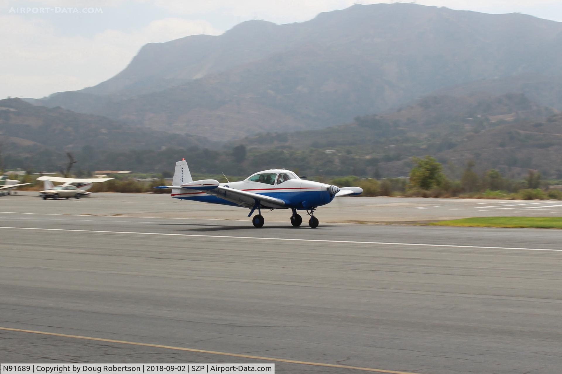 N91689, 1946 North American Navion (NA-145) C/N NAV-4-431, 1946 North American NAVION, Continental E225 Upgrade, takeoff roll Rwy 22