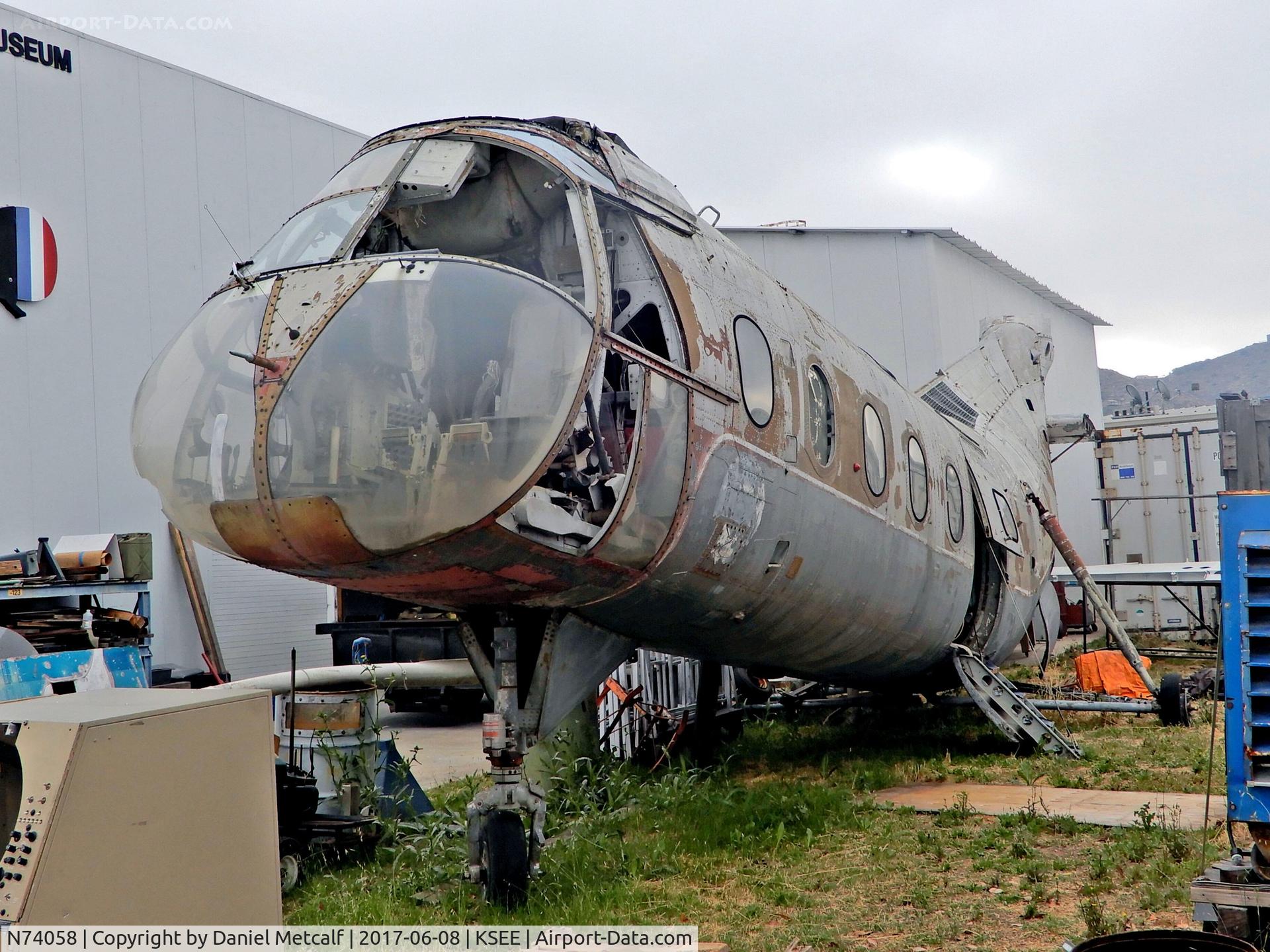 N74058, Vertol 44A C/N 438, Seen at the San Diego Air & Space Museum (Gillespie Field Annex)