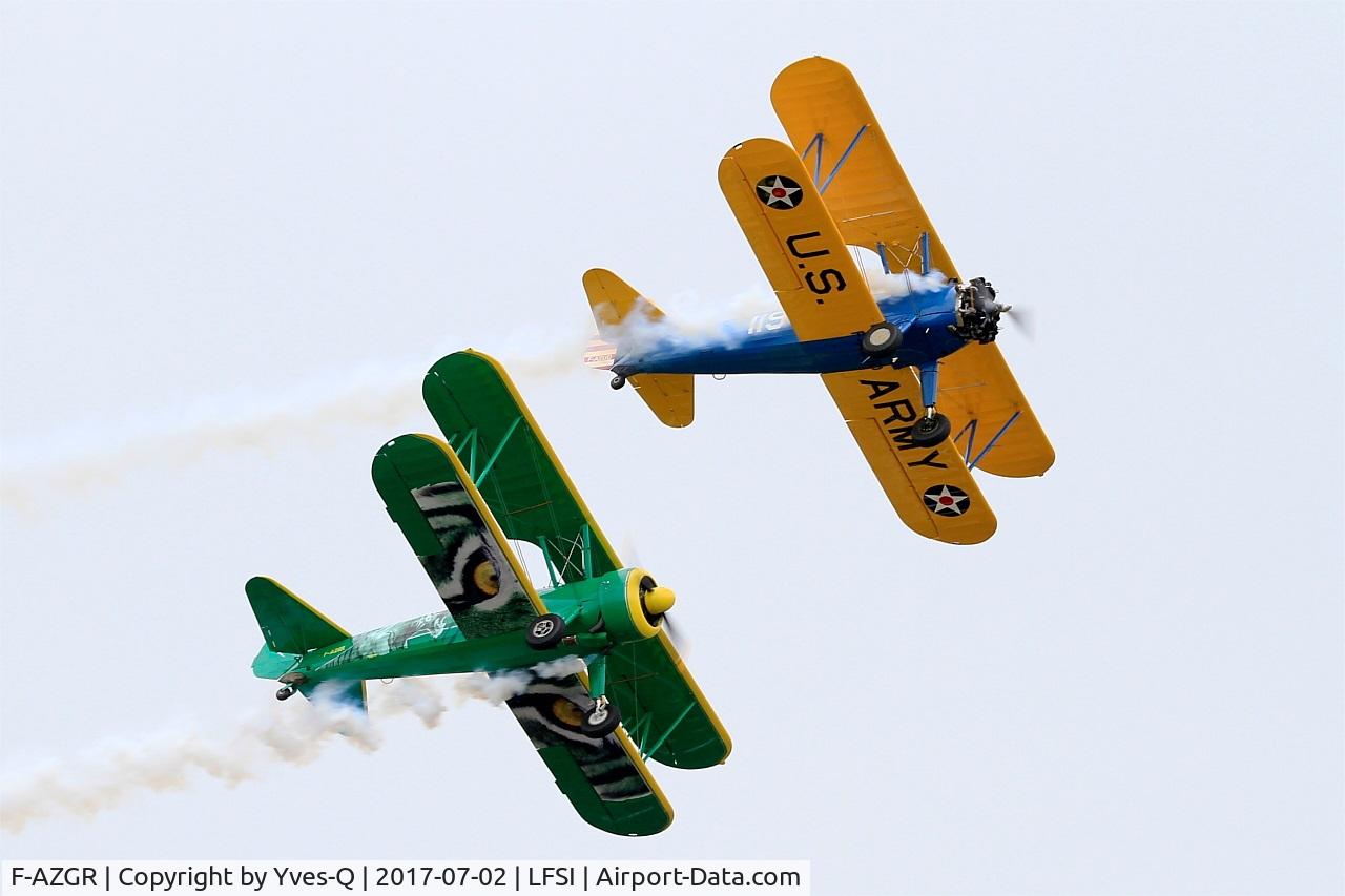 F-AZGR, Boeing N2S-3 Kaydet (B75N1) C/N 75-2650, Boeing N2S-3 Kaydet, On display, St Dizier-Robinson Air Base 113 (LFSI) Open day 2017
