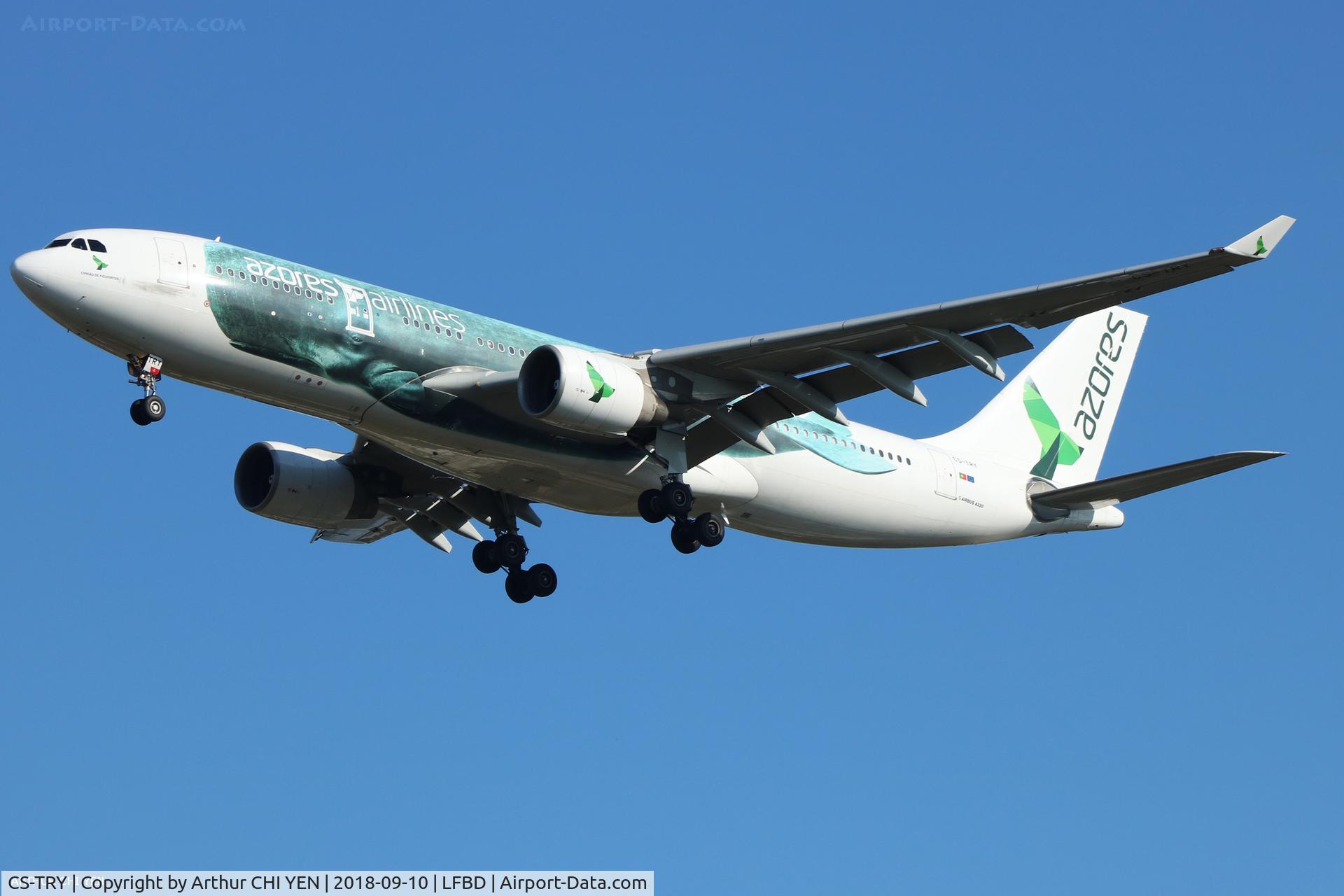 CS-TRY, 2008 Airbus A330-223 C/N 970, Azores Airlines A330 at BOD.
