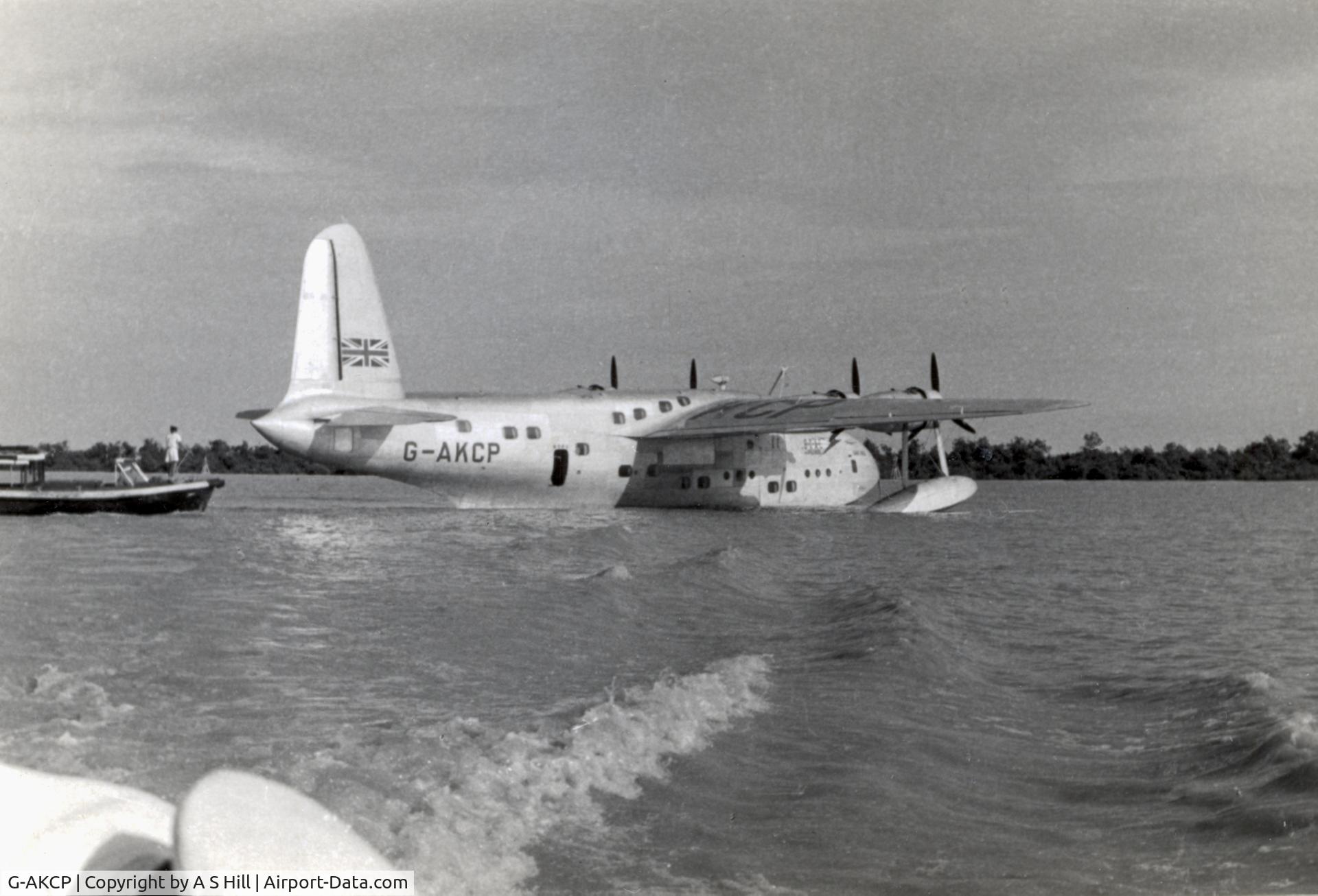 G-AKCP, Short S25 Sandringham 7 C/N SH.58C, Plane on eastern route - took Grandparents and Aunt and Uncle to England from China or Hong Kong shortly after war.