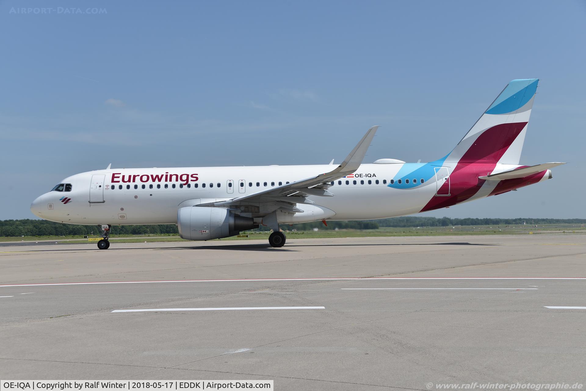 OE-IQA, 2016 Airbus A320-214 C/N 6992, Airbus A320-214(W) - EW EWG Eurowings Europe - 6992 - OE-IQA - 17.05.2018 - CGN