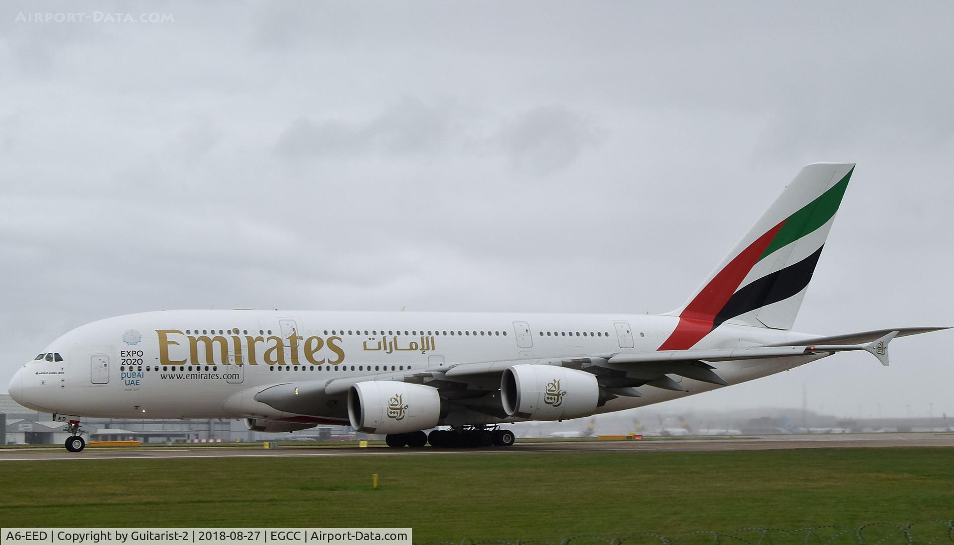 A6-EED, 2012 Airbus A380-861 C/N 111, At Manchester