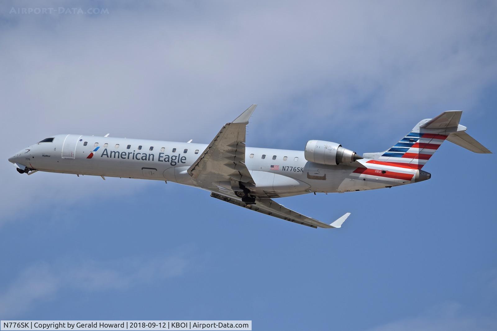 N776SK, 2006 Bombardier CRJ-700 (CL-600-2C10) Regional Jet C/N 10241, Climb out from BOI.