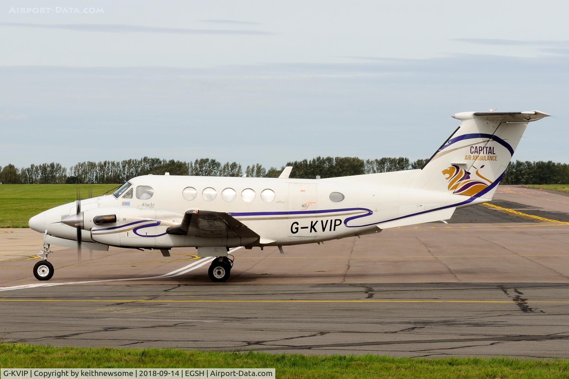 G-KVIP, 1979 Beech 200 Super King Air C/N BB-487, Regular visitor with later colour scheme.