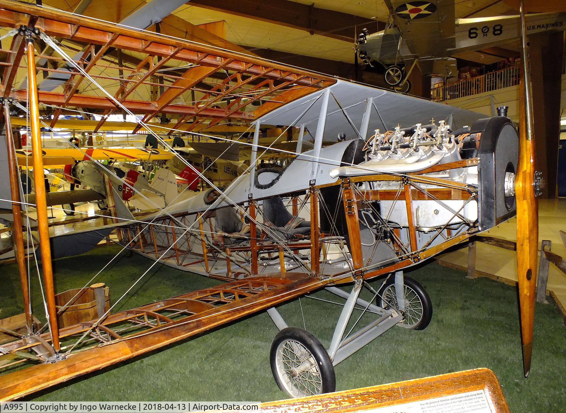A995, 1918 Curtiss JN-4D Jenny C/N Not found A995, Curtiss JN-4D 'Jenny' at the NMNA, Pensacola FL