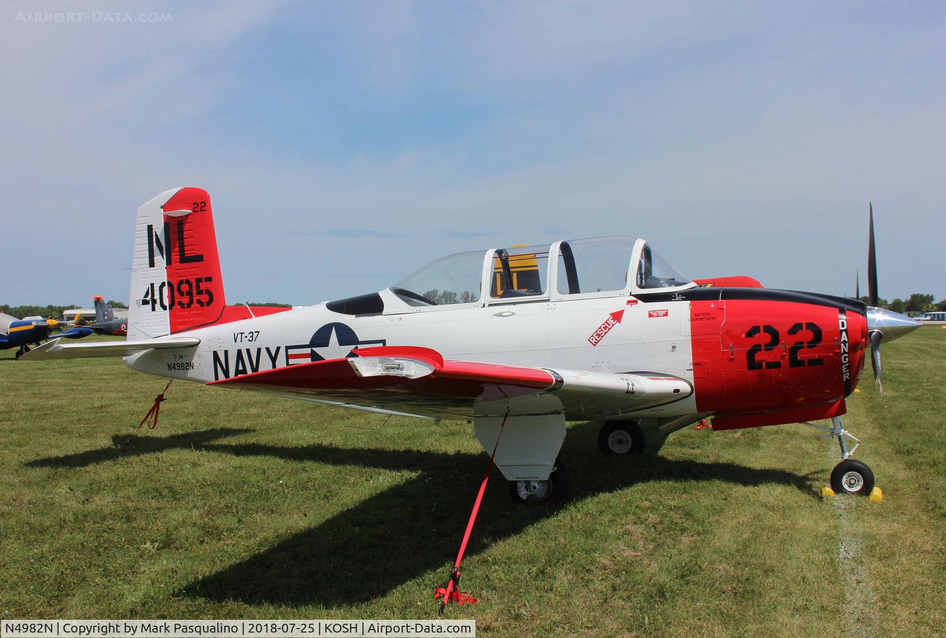 N4982N, Beech (CCF) T-34A (A45) Mentor C/N CCF34-64, Beech T-34A