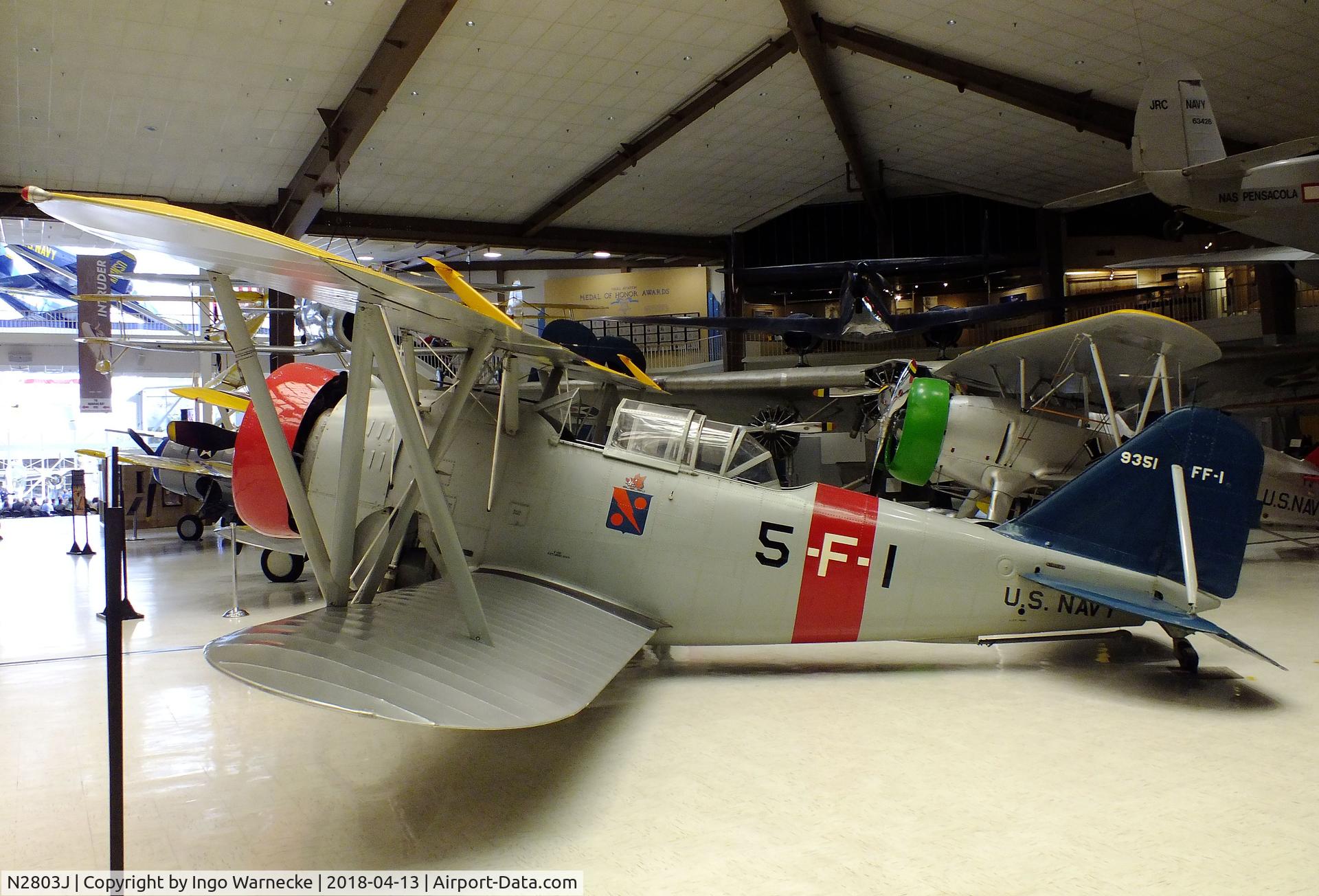 N2803J, Grumman G.23 C/N 101, Grumman G.23, presented as FF-1 A9351 at the NMNA, Pensacola FL