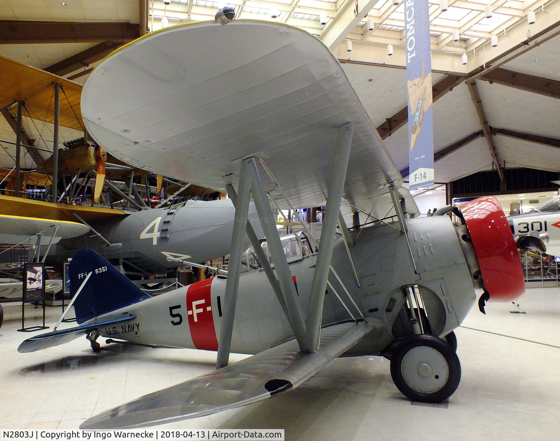 N2803J, Grumman G.23 C/N 101, Grumman G.23, presented as FF-1 A9351 at the NMNA, Pensacola FL