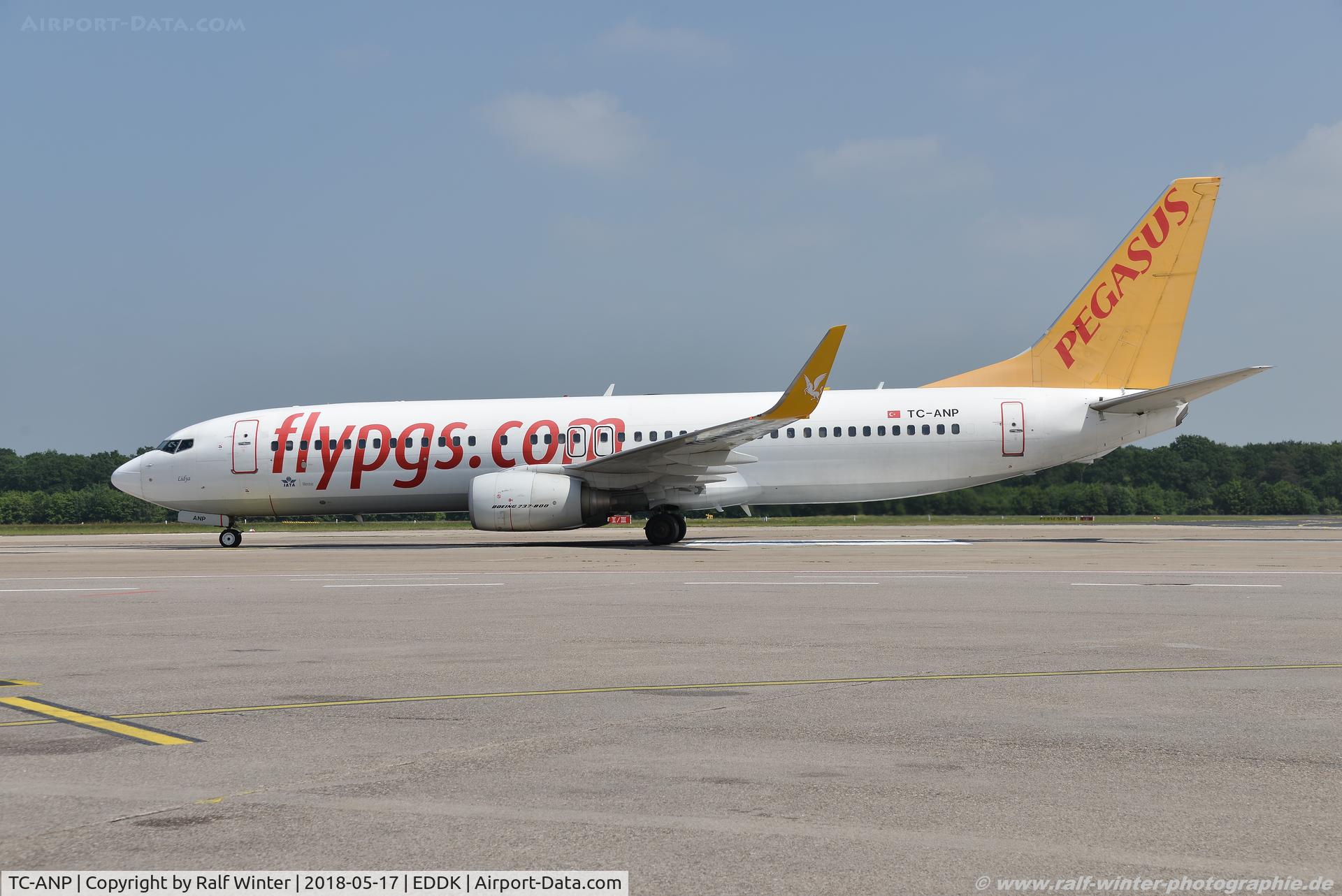 TC-ANP, 2011 Boeing 737-82R C/N 40722, Boeing 737-82R(W) - H9 PGT Pegasus Airlines 'Lidya' - 40722 - TC-ANP - 17.05.2018 - CGN