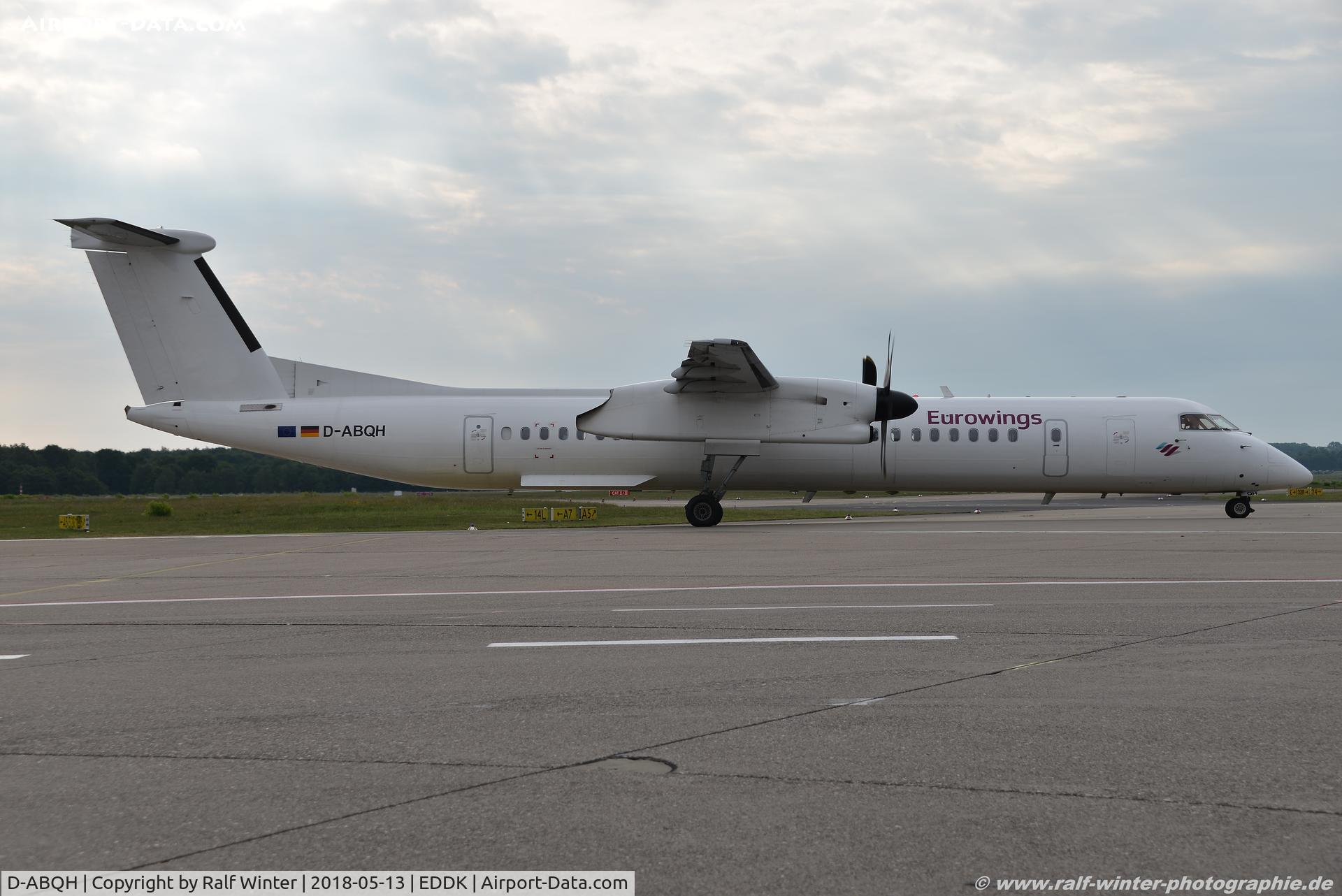 D-ABQH, 2009 De Havilland Canada DHC-8-402 Dash 8 C/N 4256, De Havilland Canada DHC-08-402 Dash 8 - EW EWG Eurowings opby LGW Luffahrtgesellschaft Walter - 4256 - D-ABQH - 13.05.2018 - CGN