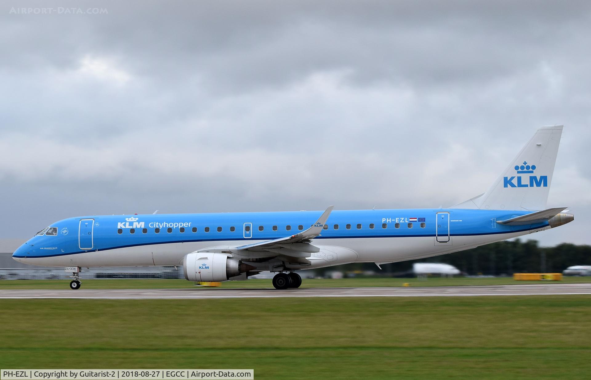 PH-EZL, 2010 Embraer 190LR (ERJ-190-100LR) C/N 19000334, At Manchester