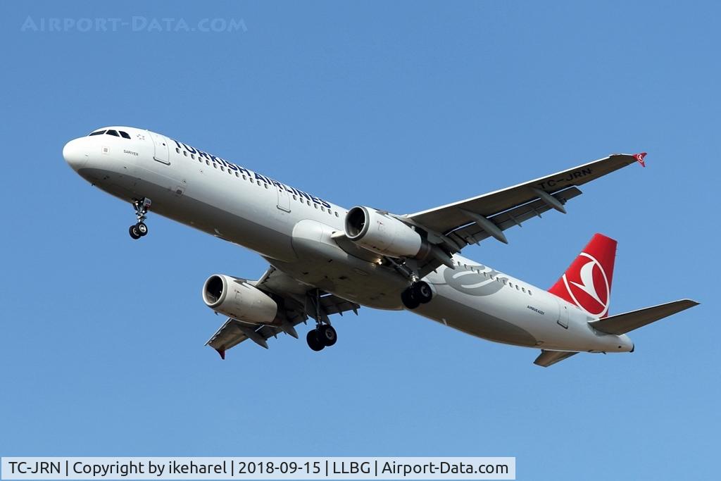 TC-JRN, 2011 Airbus A321-231 C/N 4654, Morning flight from Istanbul landing on runway 12.