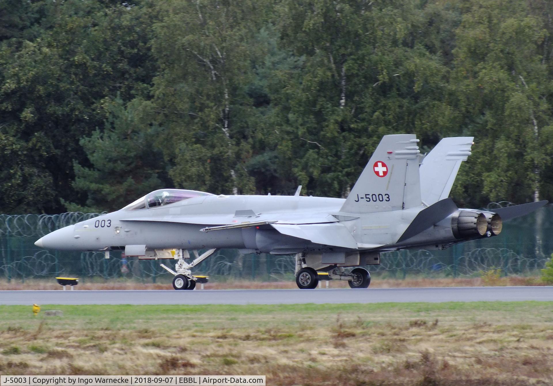 J-5003, 1997 McDonnell Douglas F/A-18C Hornet C/N 1319, McDonnell Douglas F/A-18C Hornet of the Swiss AF at the 2018 BAFD spotters day, Kleine Brogel airbase