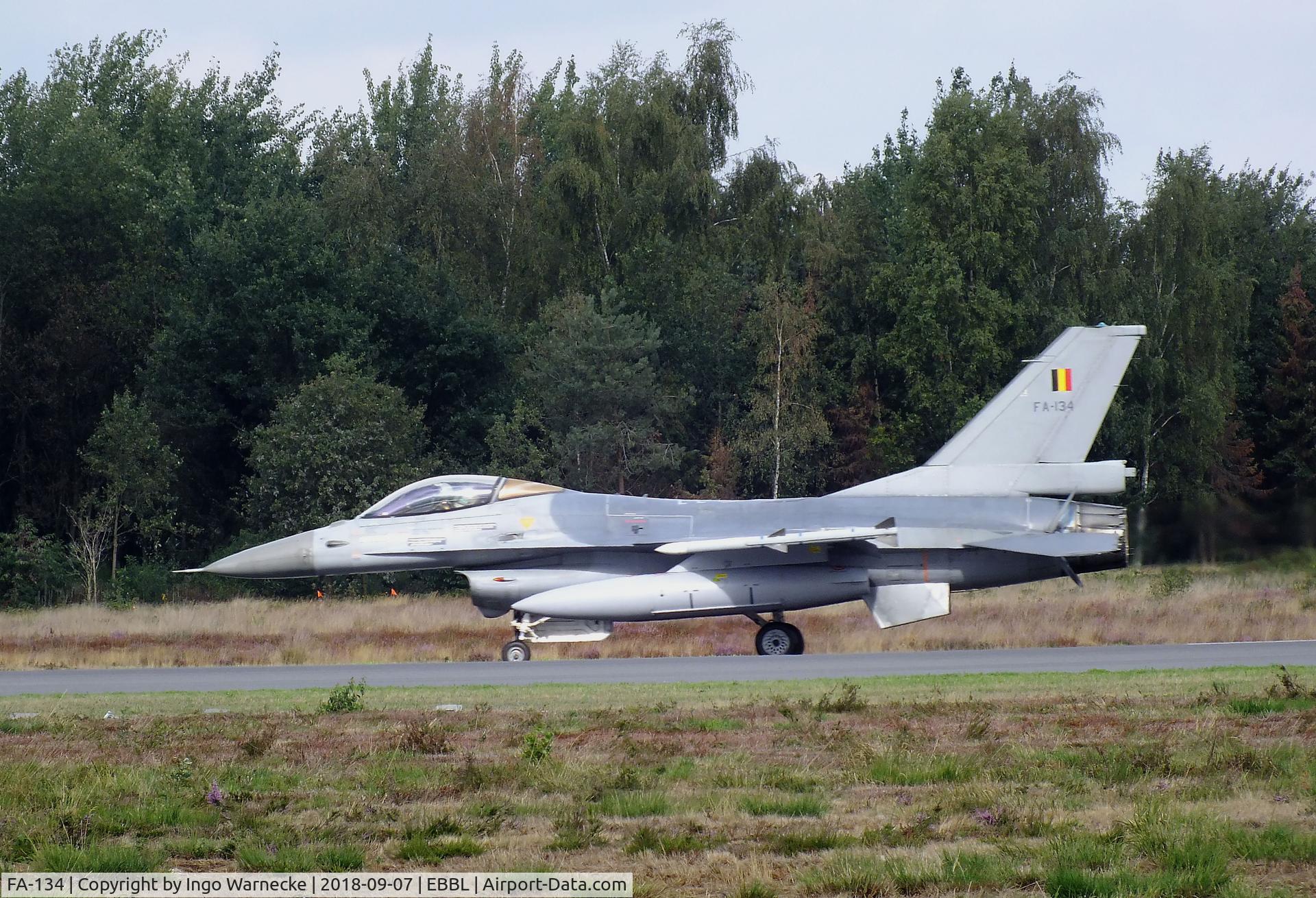 FA-134, SABCA F-16AM Fighting Falcon C/N 6H-134, General Dynamics (SABCA) F-16AM of the FAeB at the 2018 BAFD spotters day, Kleine Brogel airbase