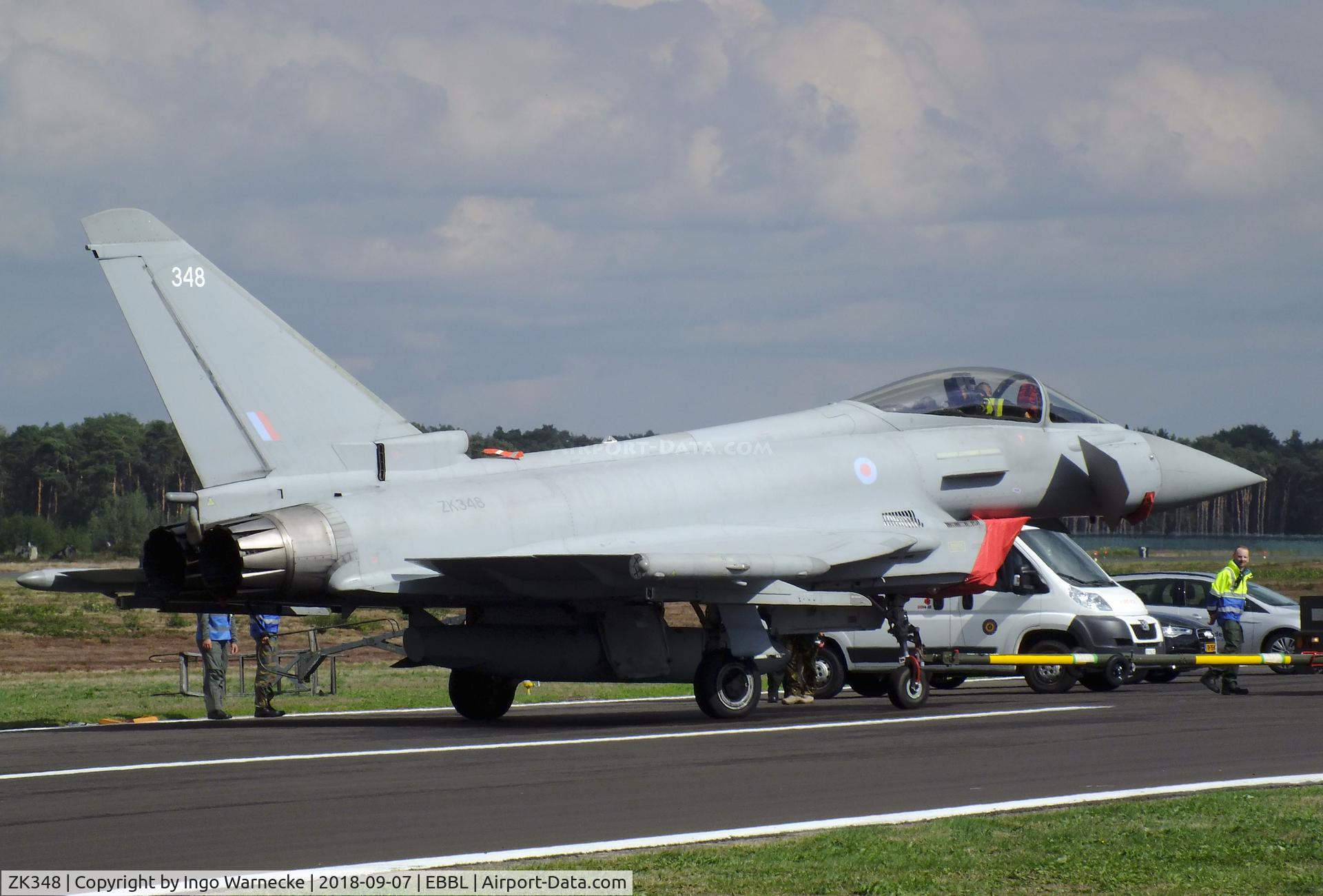 ZK348, Eurofighter EF-2000 Typhoon FGR.4 C/N BS109/396, Eurofighter EF2000 Typhoon FGR4 of the RAF at the 2018 BAFD spotters day, Kleine Brogel airbase