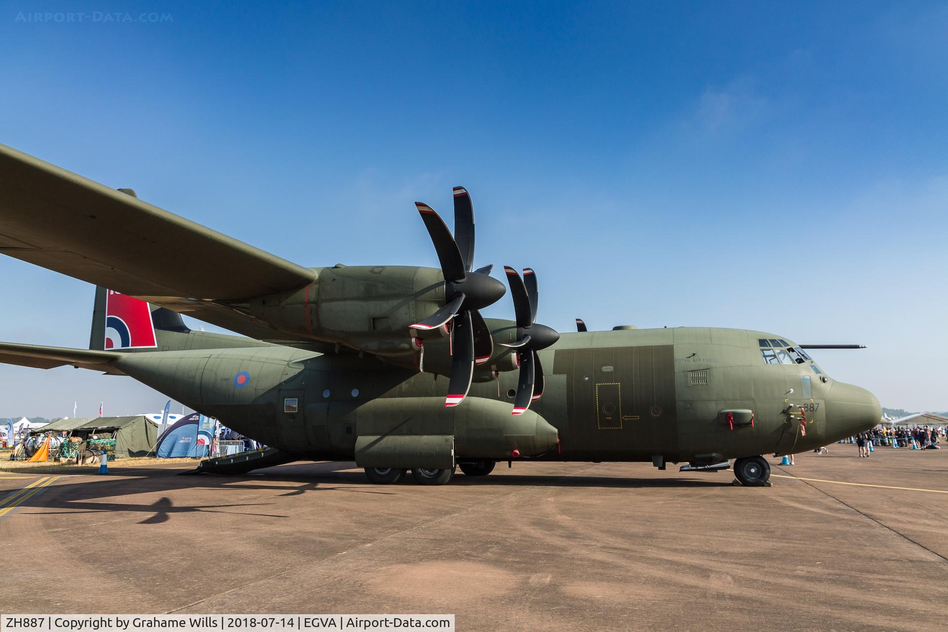 ZH887, 1999 Lockheed Martin C-130J Hercules C.5 C/N 382-5485, Lockheed Hercules C5 ZH887 24 / 47 Sqd RAF, Fairford 14/7/18