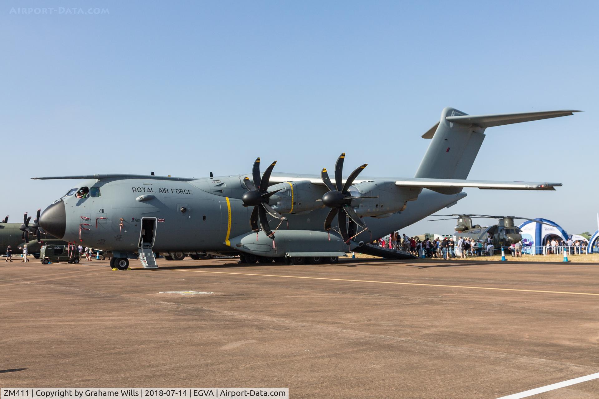 ZM411, 2016 Airbus A400M-180 Atlas C.1 C/N 039, Airbus Atlas C1 ZM411 70 Sqd RAF, Fairford 14/7/18