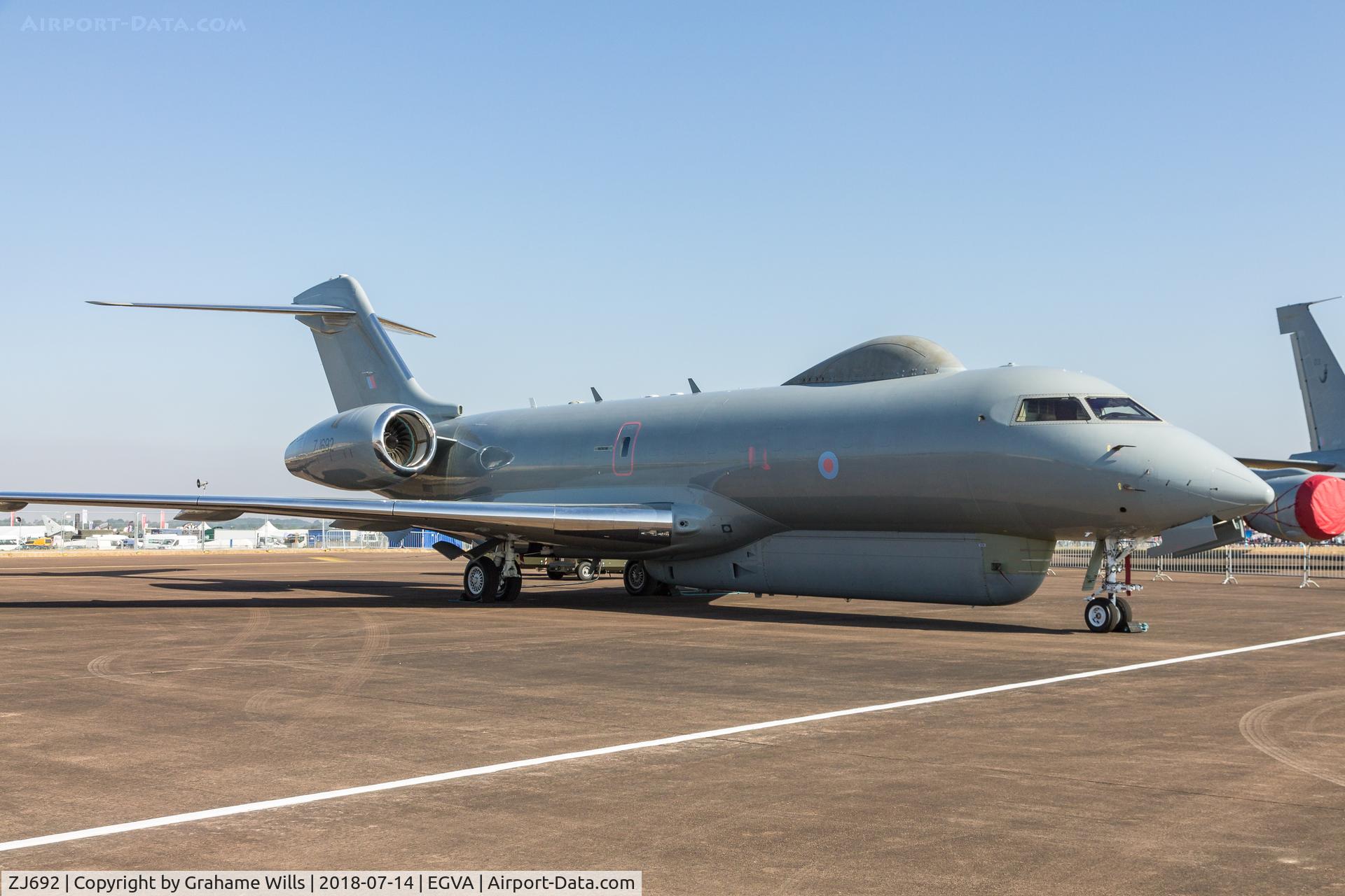 ZJ692, 2008 Bombardier BD-700-1A10 Sentinel R1 C/N 9131, Bombardier Sentinel R1 ZJ692 5 Sqd RAF, Fairford 14/7/18