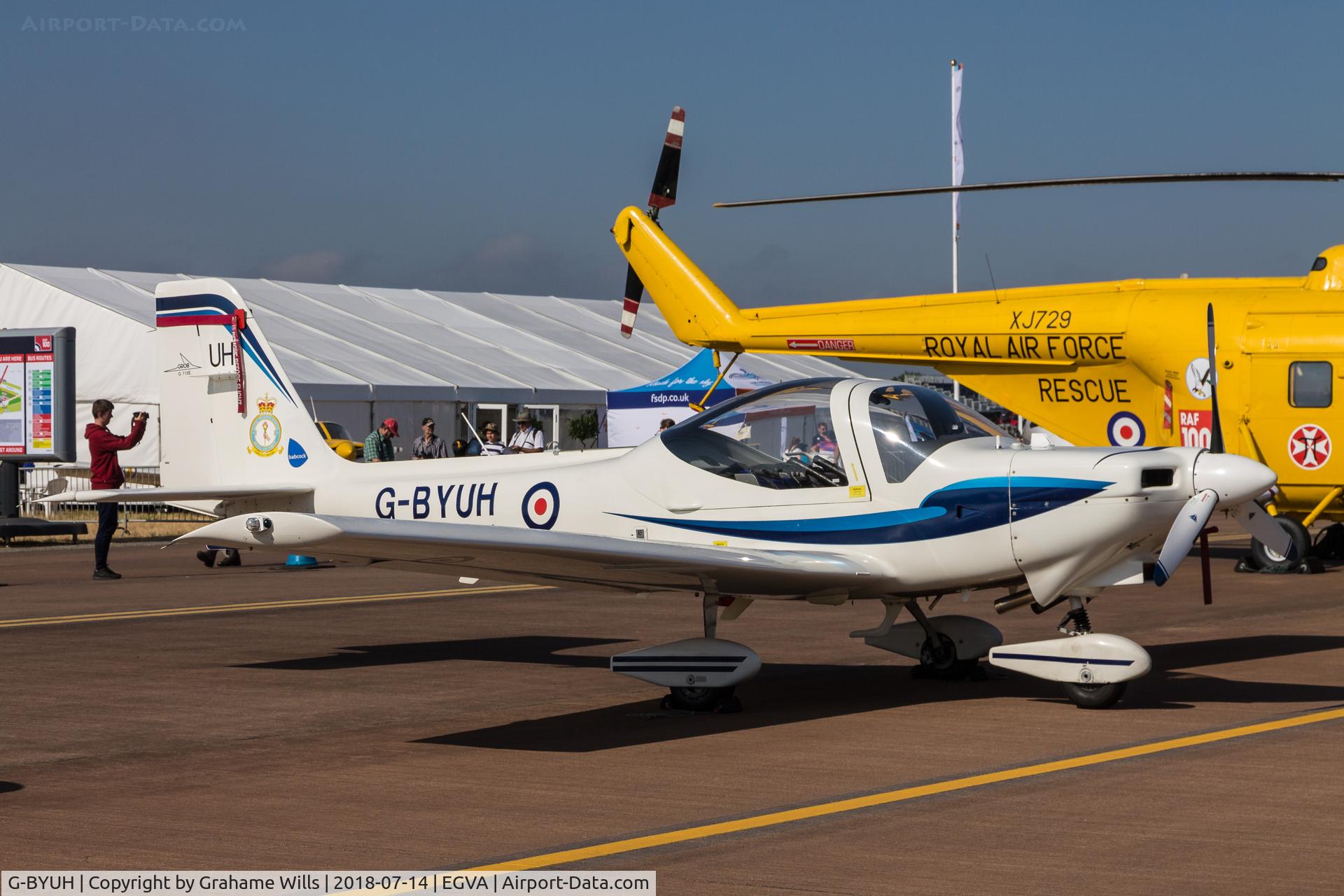 G-BYUH, 1999 Grob G-115E Tutor T1 C/N 82093/E, Grob Tutor T1 G-BYUH Bristol UAS RAF, Fairford 14/7/18