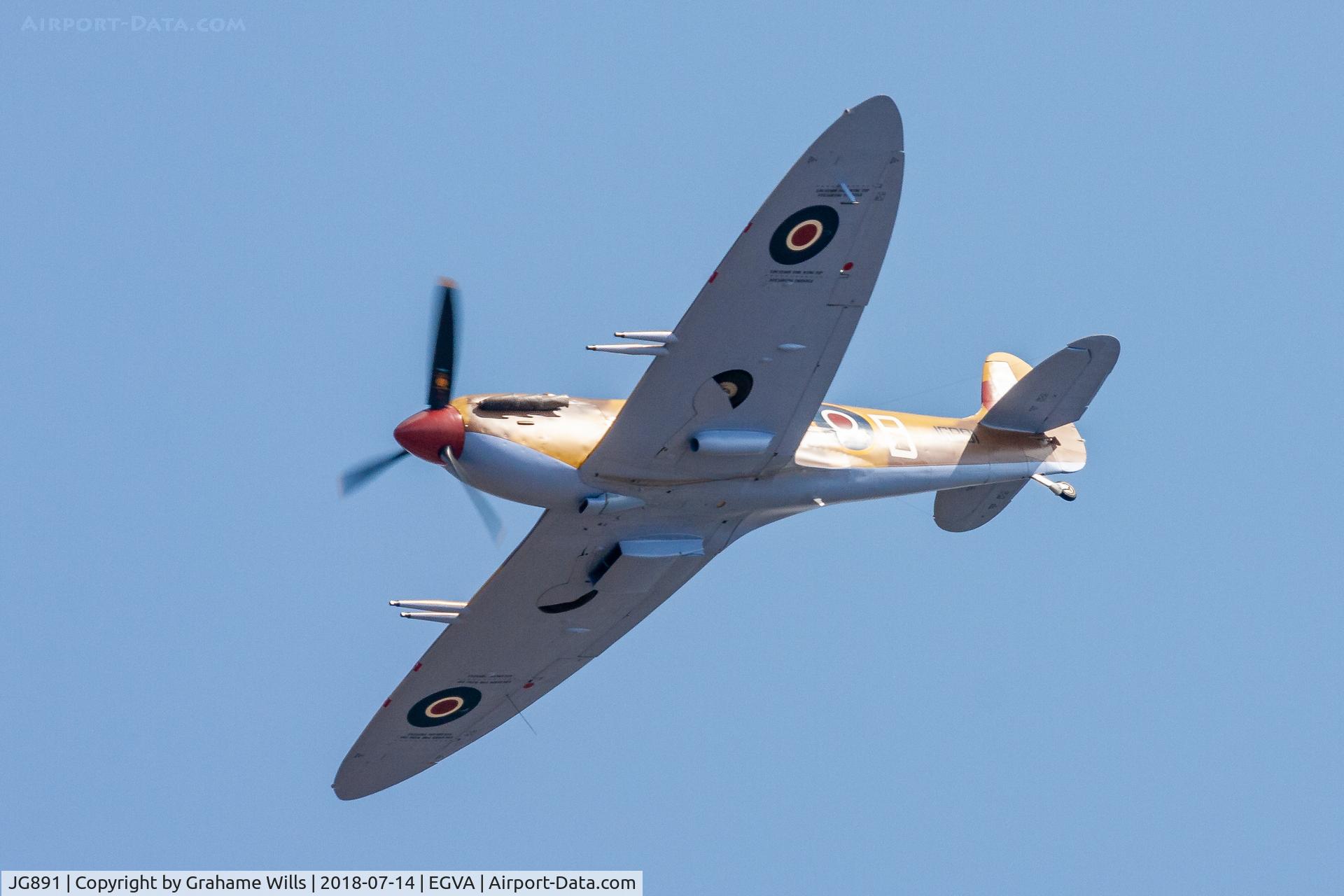 JG891, 1943 Supermarine 349 Spitfire LF.Vc C/N CBAF.2405, Supermarine Spitfire Vc JG891 privately owned, Fairford 14/7/18