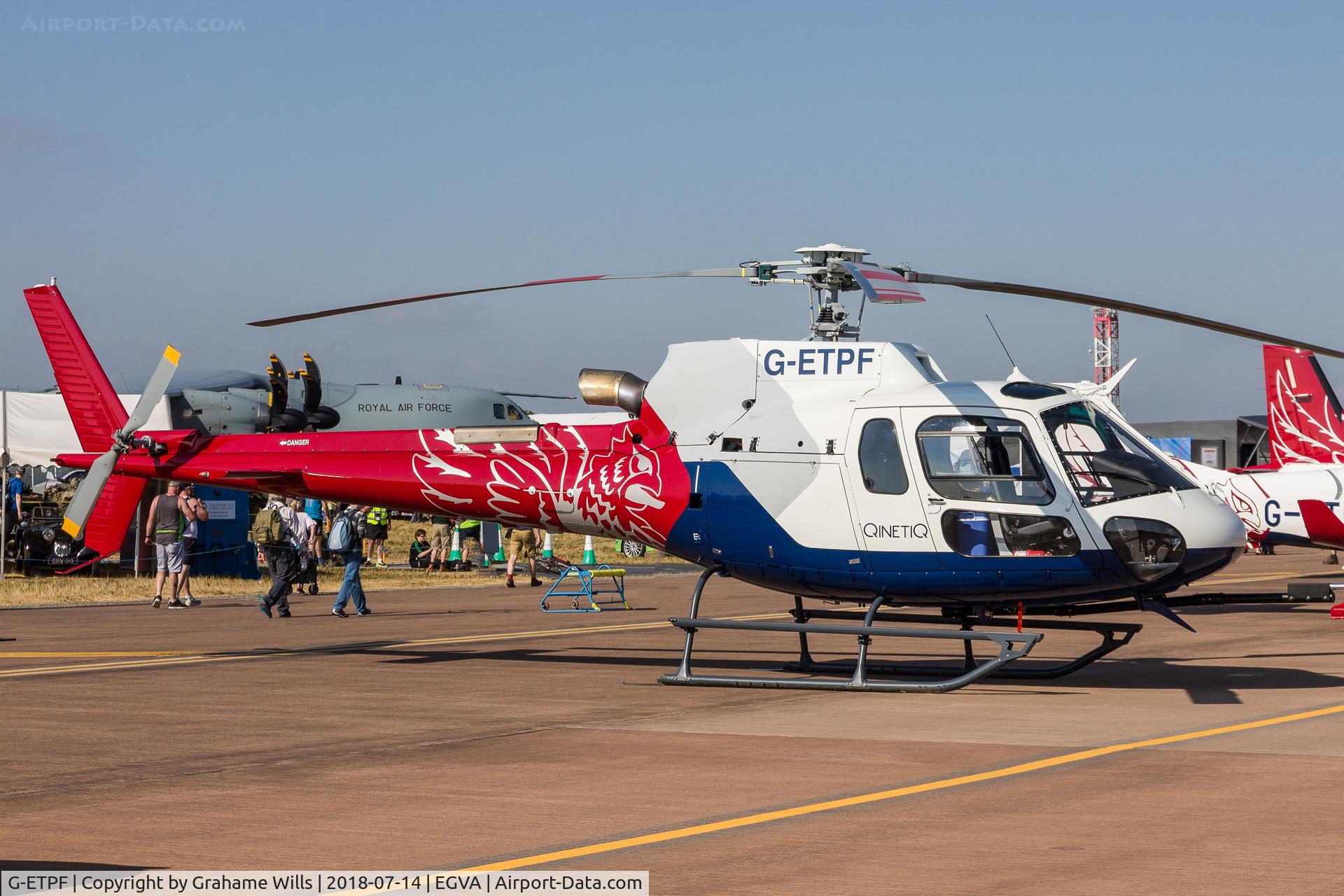 G-ETPF, Eurocopter AS-350-B3 Ecureuil C/N 8464, Eurocopter AS350B3 Ecureuil G-ETPF Empire Test Pilots School QinetiQ, Fairford 14/7/18
